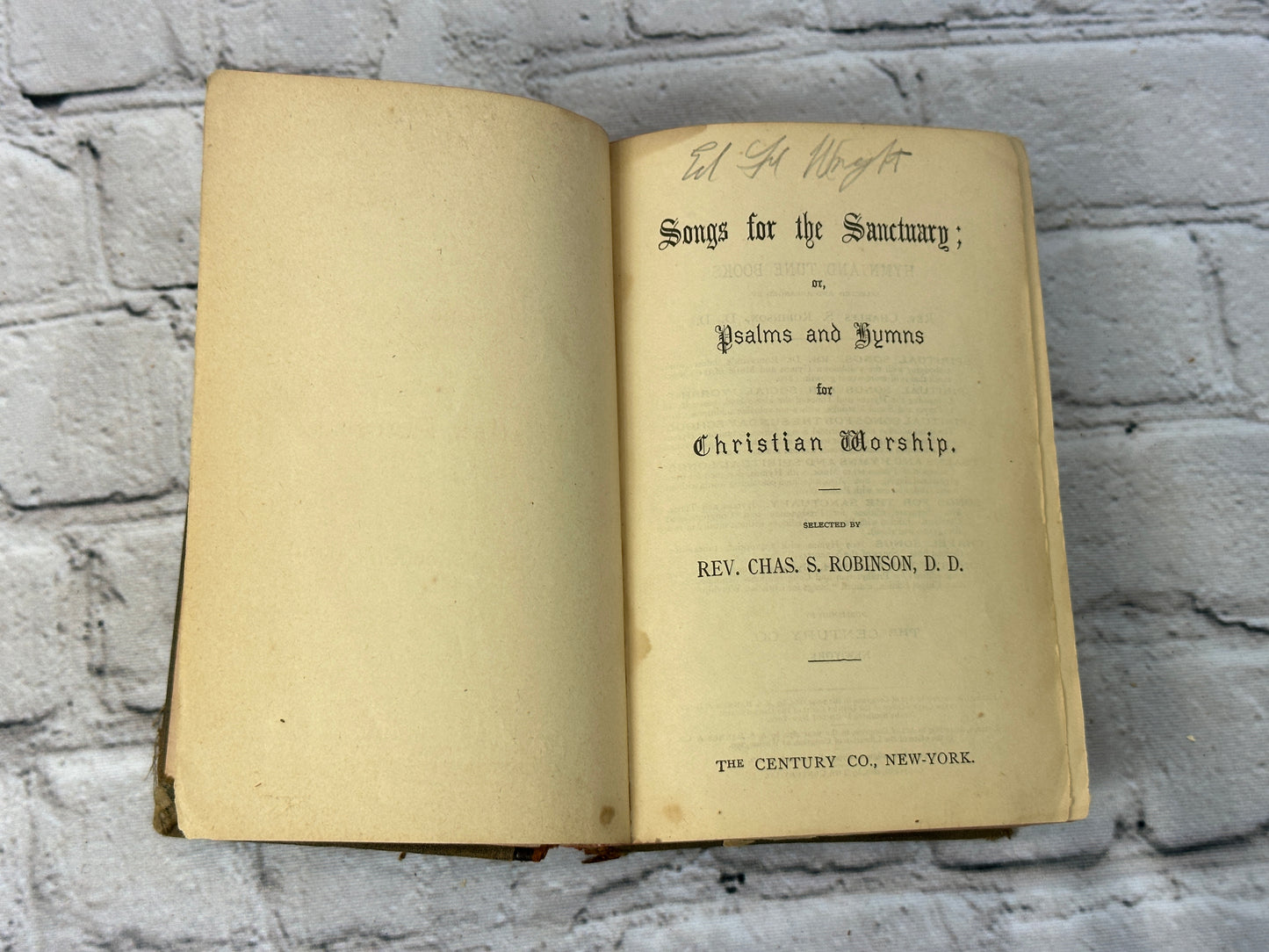 Songs For The Sanctuary or Psalms and Hymns for Christian..by Robinson [1881]