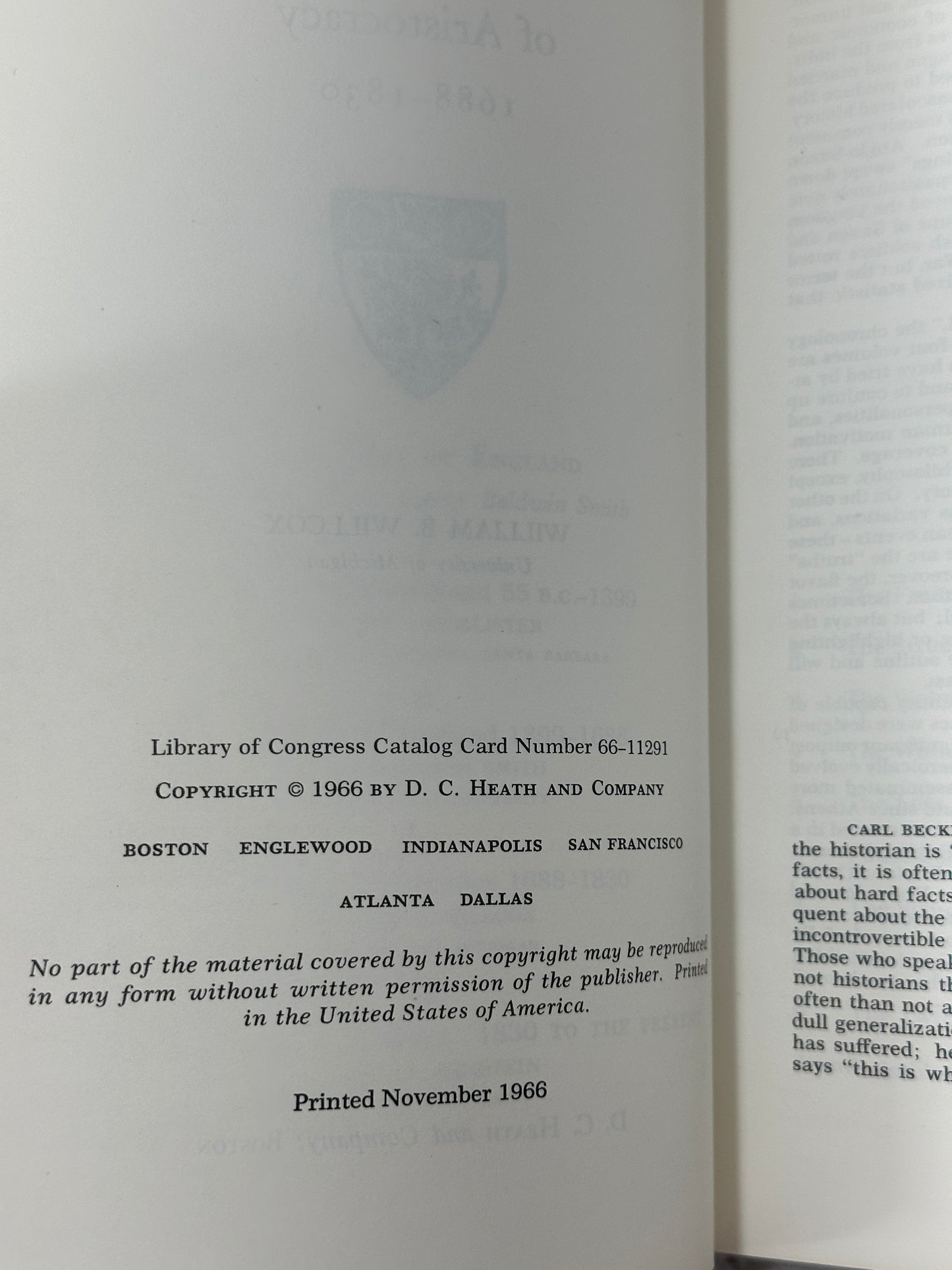 A History of England by general editor Lacey Baldwin Smith [4 Volume Set · 1966]