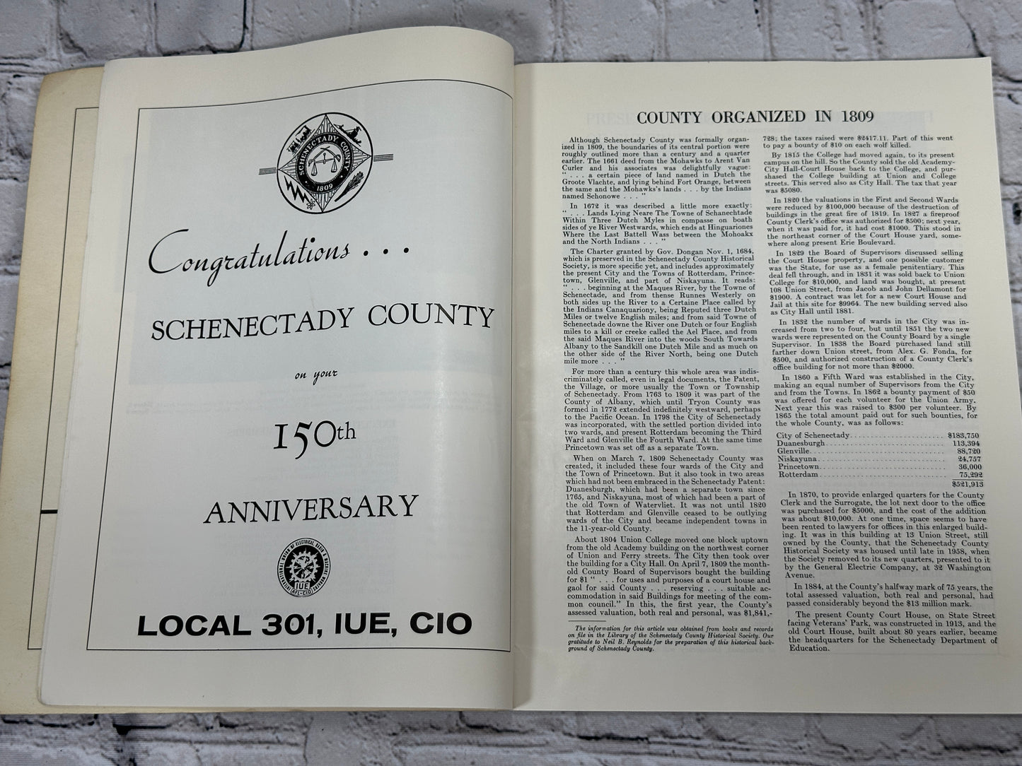 Schenectady Sesquicentennial Historical Souvenir Program [1959]