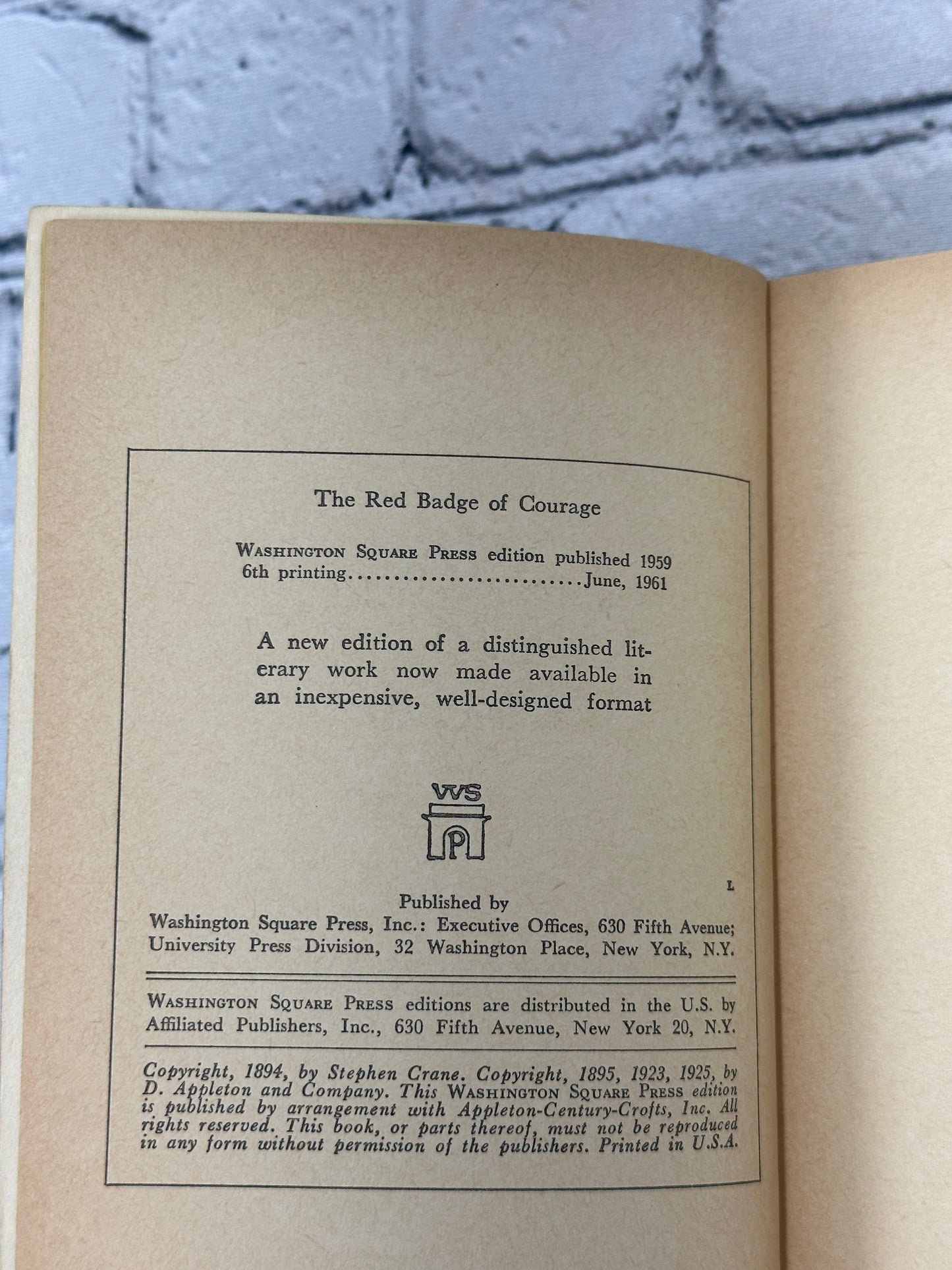 The Red Badge Of Courage By Stephen Crane [1964]