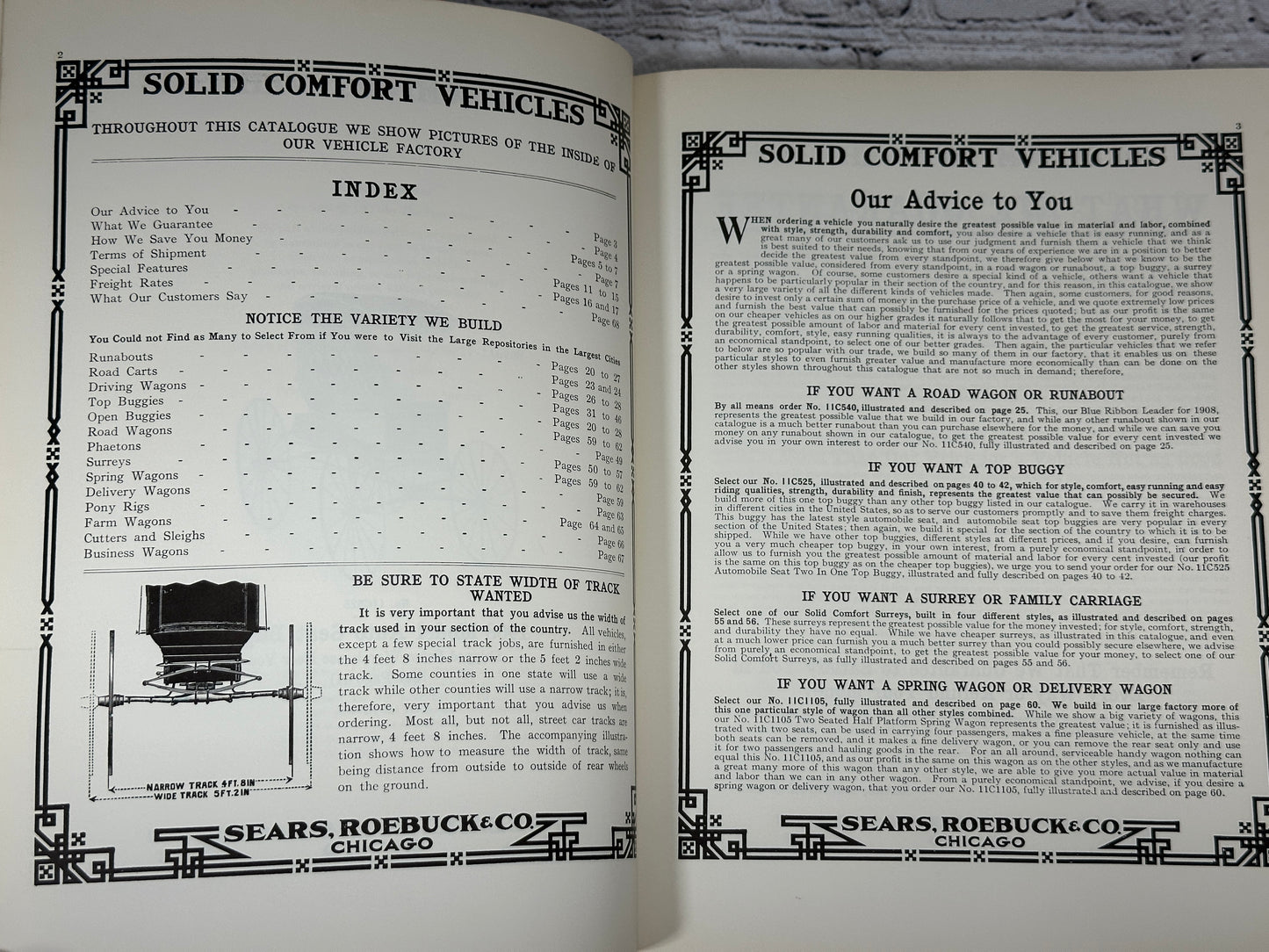 Sears, Roebuck & Co. 1908 Solid Comfort Vehicles [1st Edition · 1970]