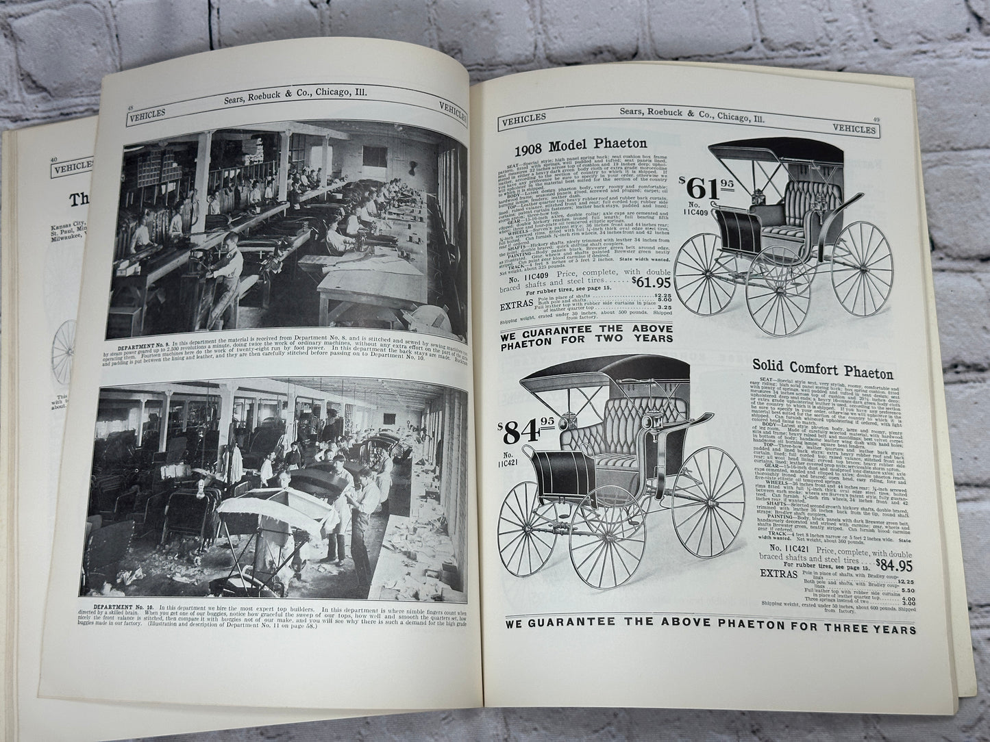 Sears, Roebuck & Co. 1908 Solid Comfort Vehicles [1st Edition · 1970]