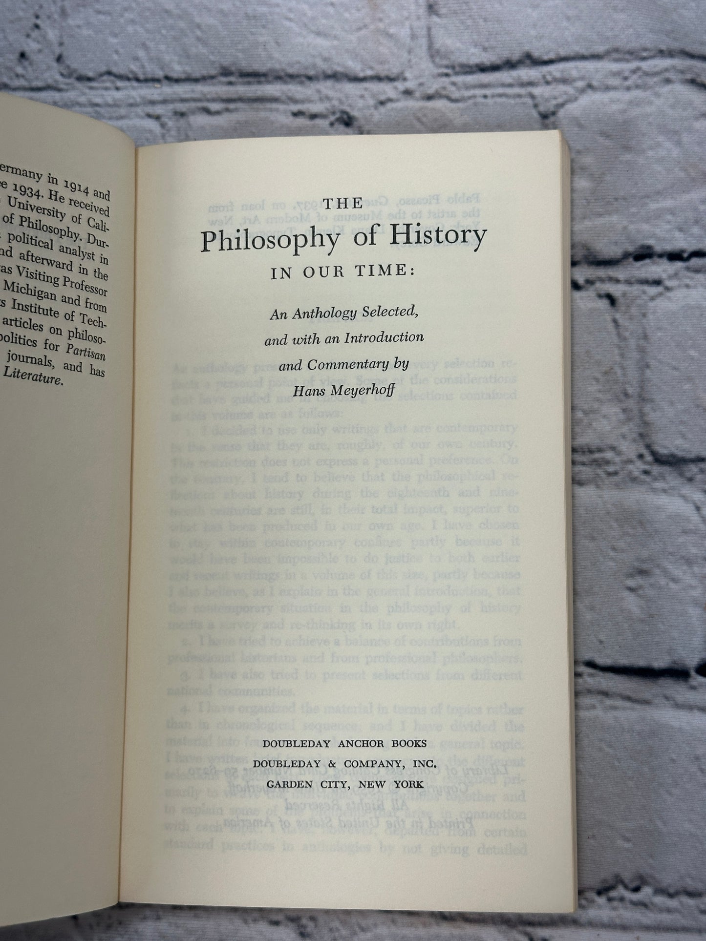 The Philosophy of History in our Time by Hans Meyerhoff [1959]