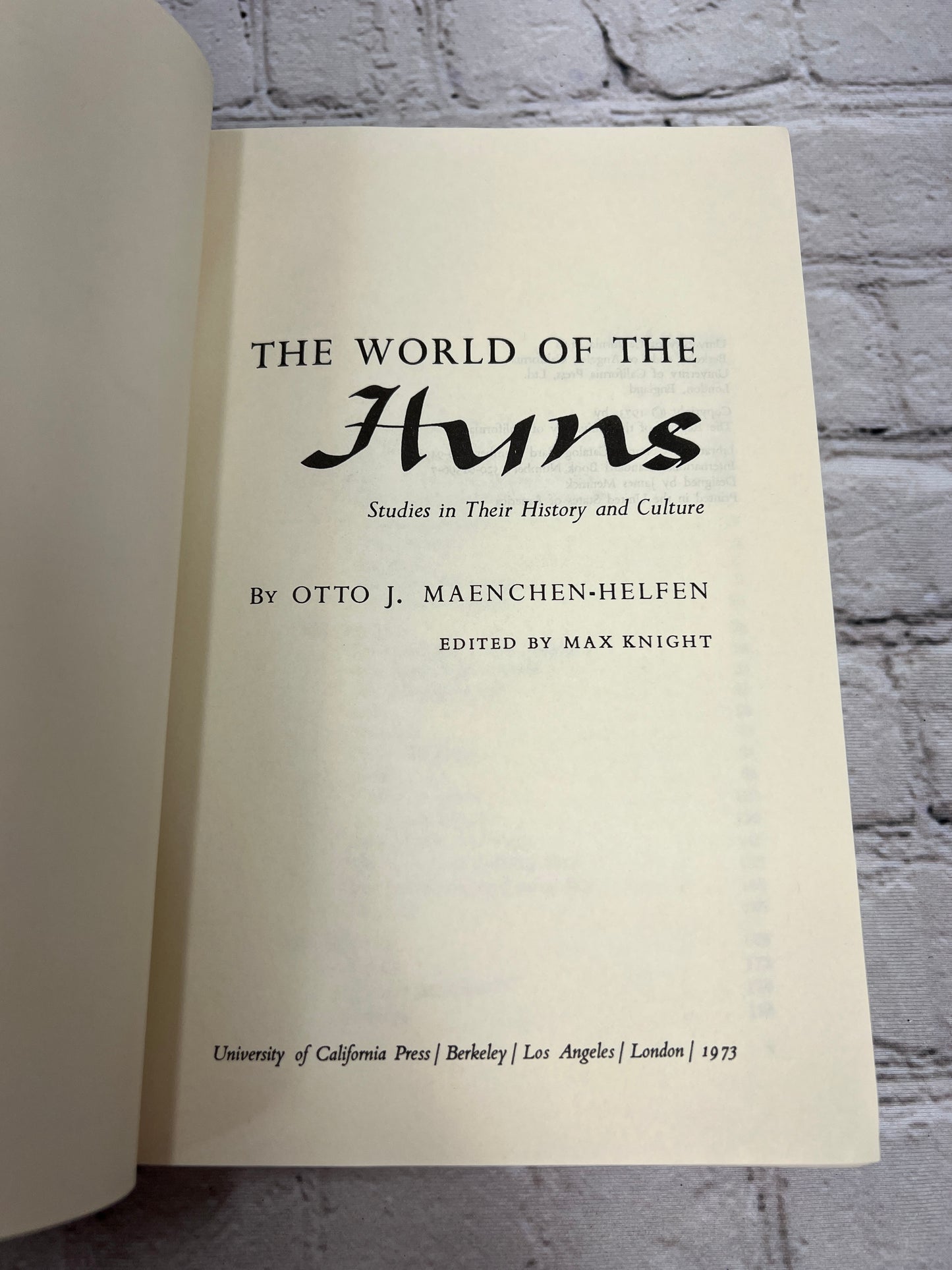 The World of the Huns Studies in Their History and Culture [1973 · 1st Edition]