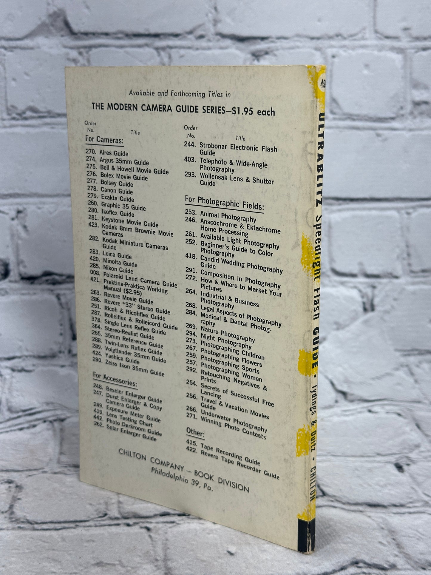 Ultrablitz Speedlight Flash Guide by Tydings & Duitz [Modern Camera Guide · 1st Print · 1960]