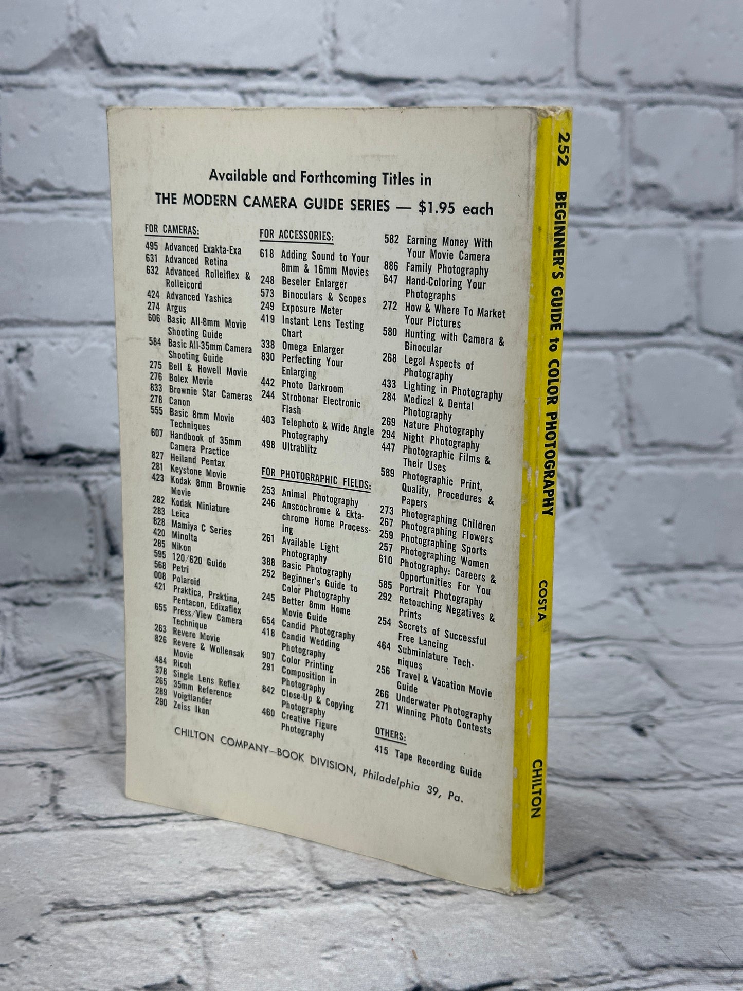 Beginner's Guide To Color Photography by Joe Costa [Modern Camera Guide [1962]