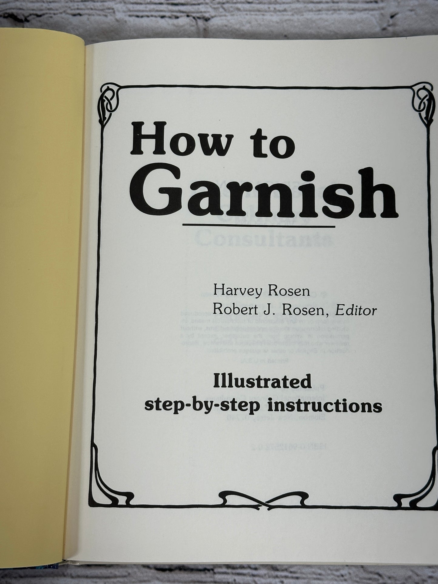 How to Garnish by Harvey Rosen [1983]