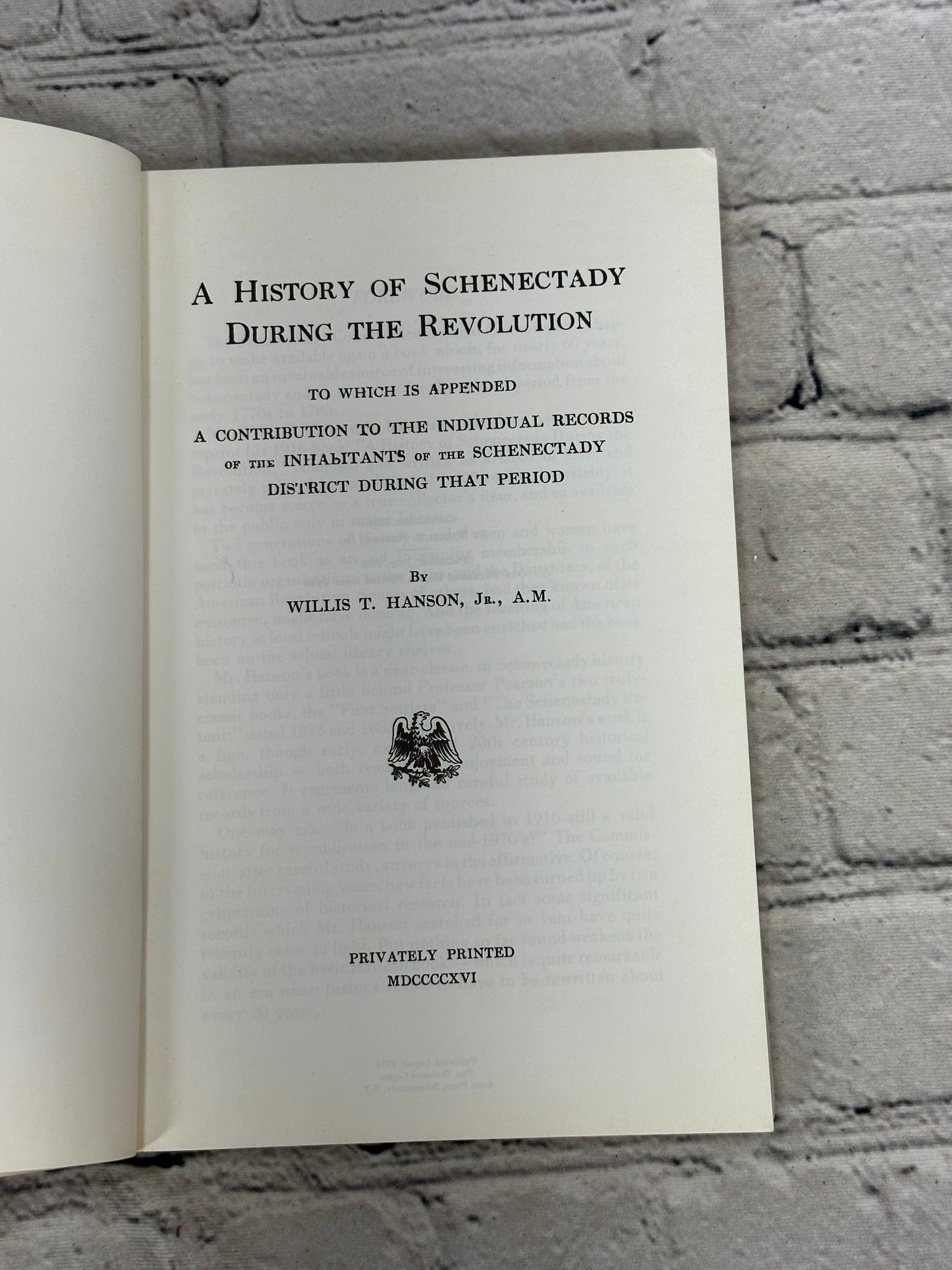 A History of Schenectady During the Revolution by Willis T. Hanson, Jr. (1916)