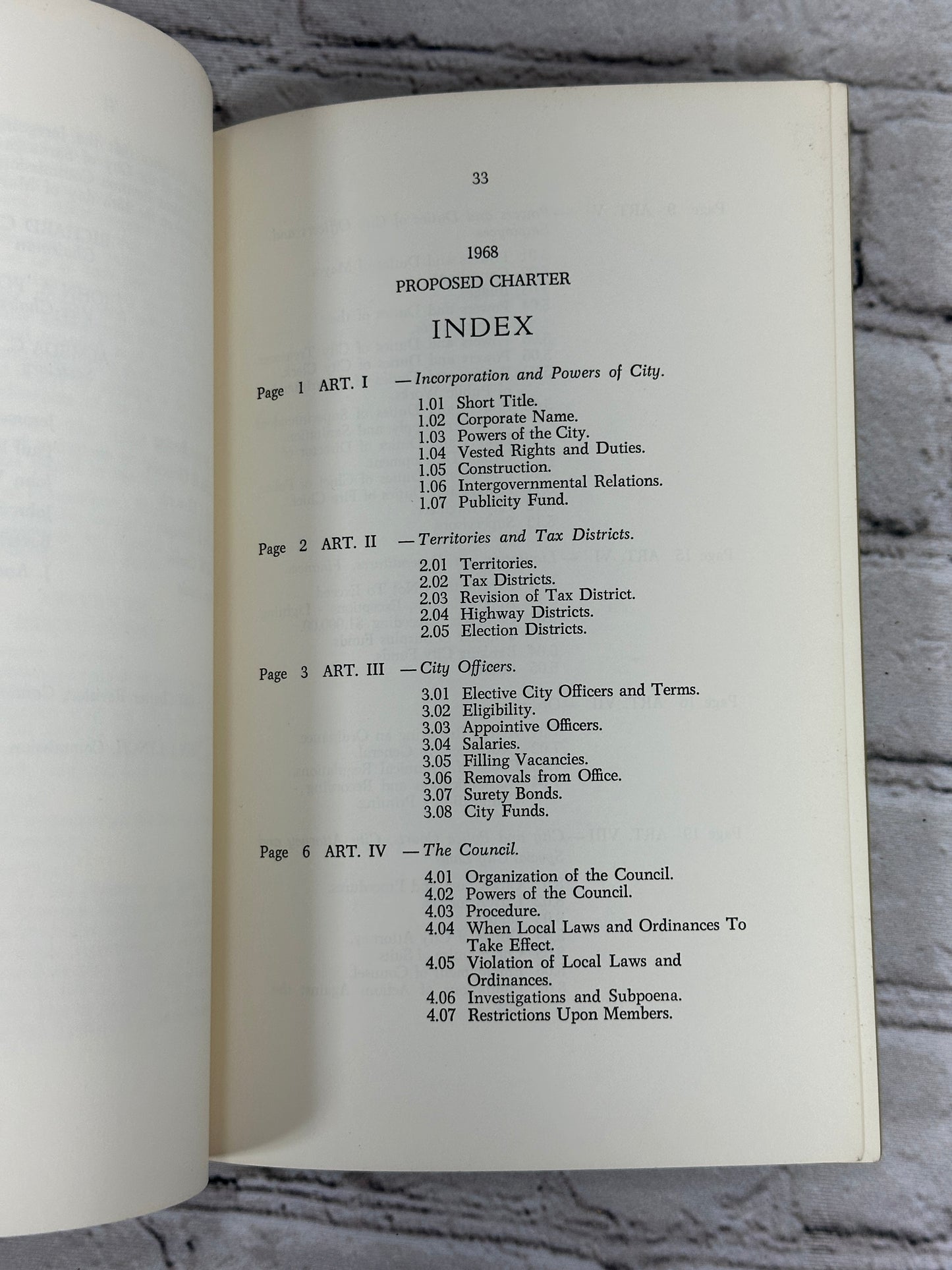 Proposed Charter: Saratoga Springs New York [Special Election ‚ May 21, 1968]