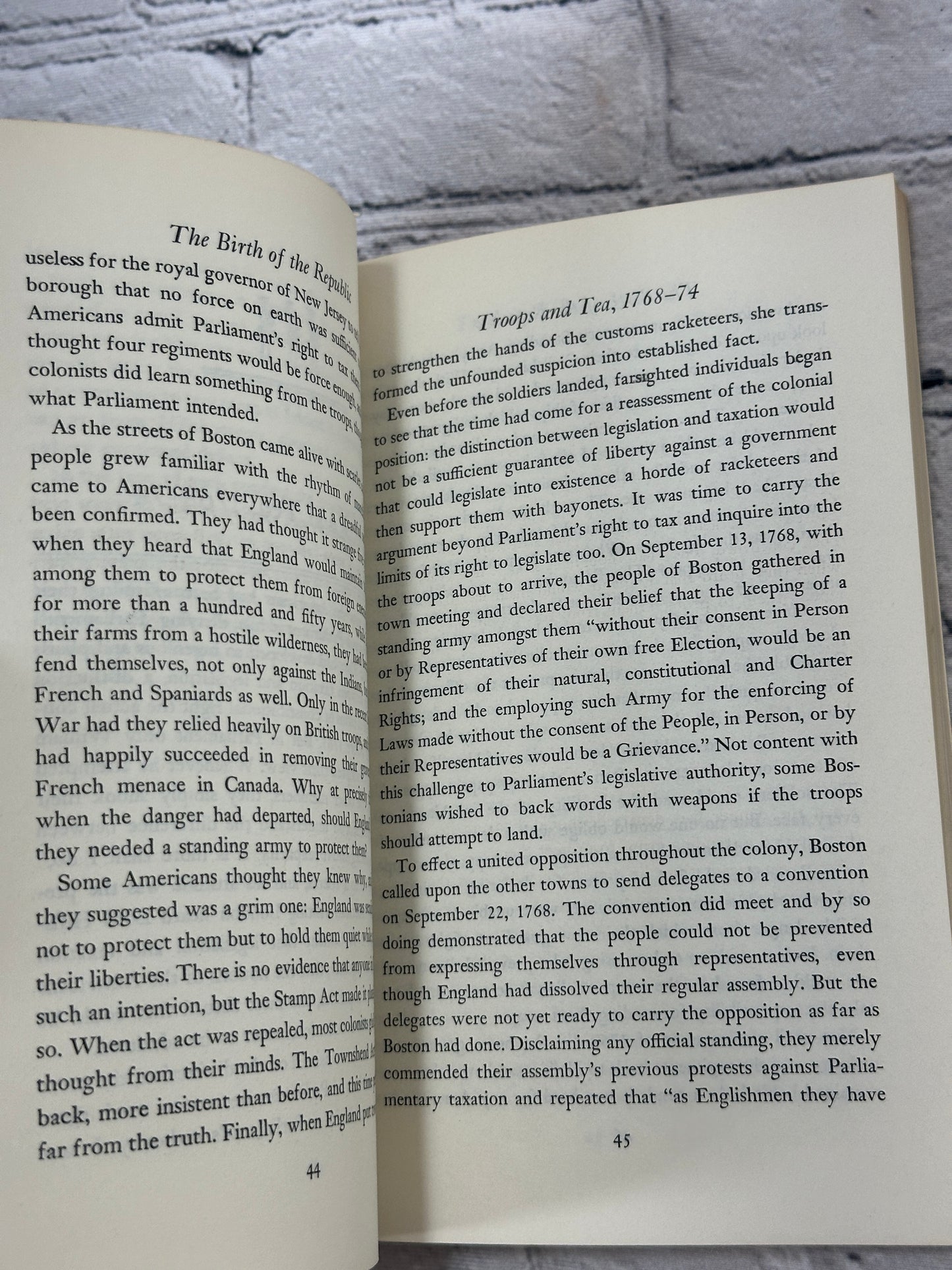 The Birth of the Republic 1763 1789 by Edmun Morgan [1963]