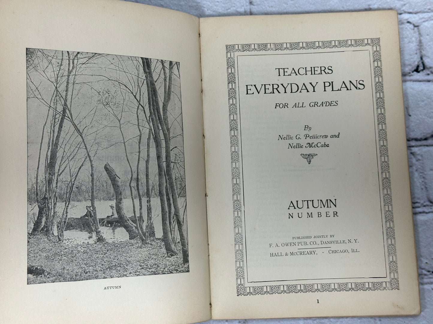 Teachers Everyday Plans: For all Grades by Petticrew & McCabe [Autumn · 1907]