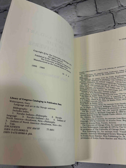 Language and Art in the Navajo Universe