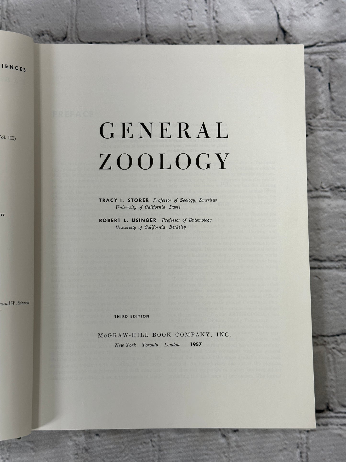 General Zoology by Storer and Usinger [1957 · Third Edition]