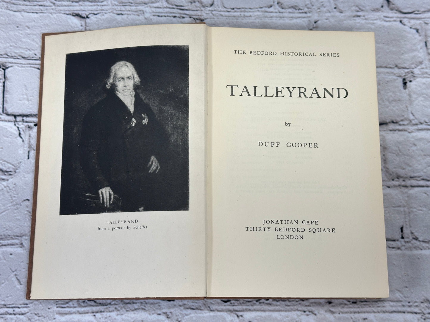 Talleyrand by Duff Cooper [Bedford Historical Series · 1949]