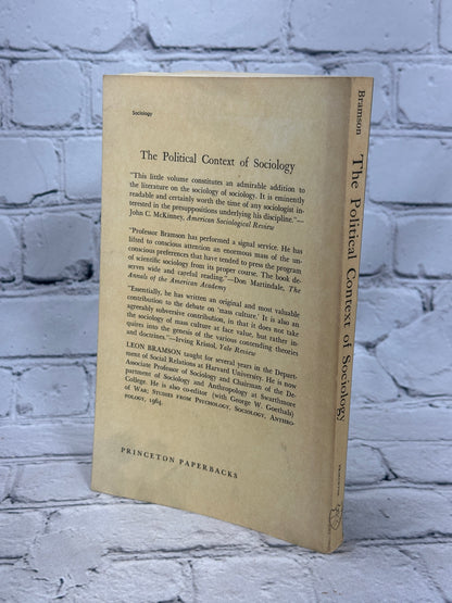 The Political Context of Sociology by Leon Bramson [Princeton · 1967]