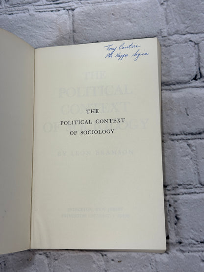 The Political Context of Sociology by Leon Bramson [Princeton · 1967]