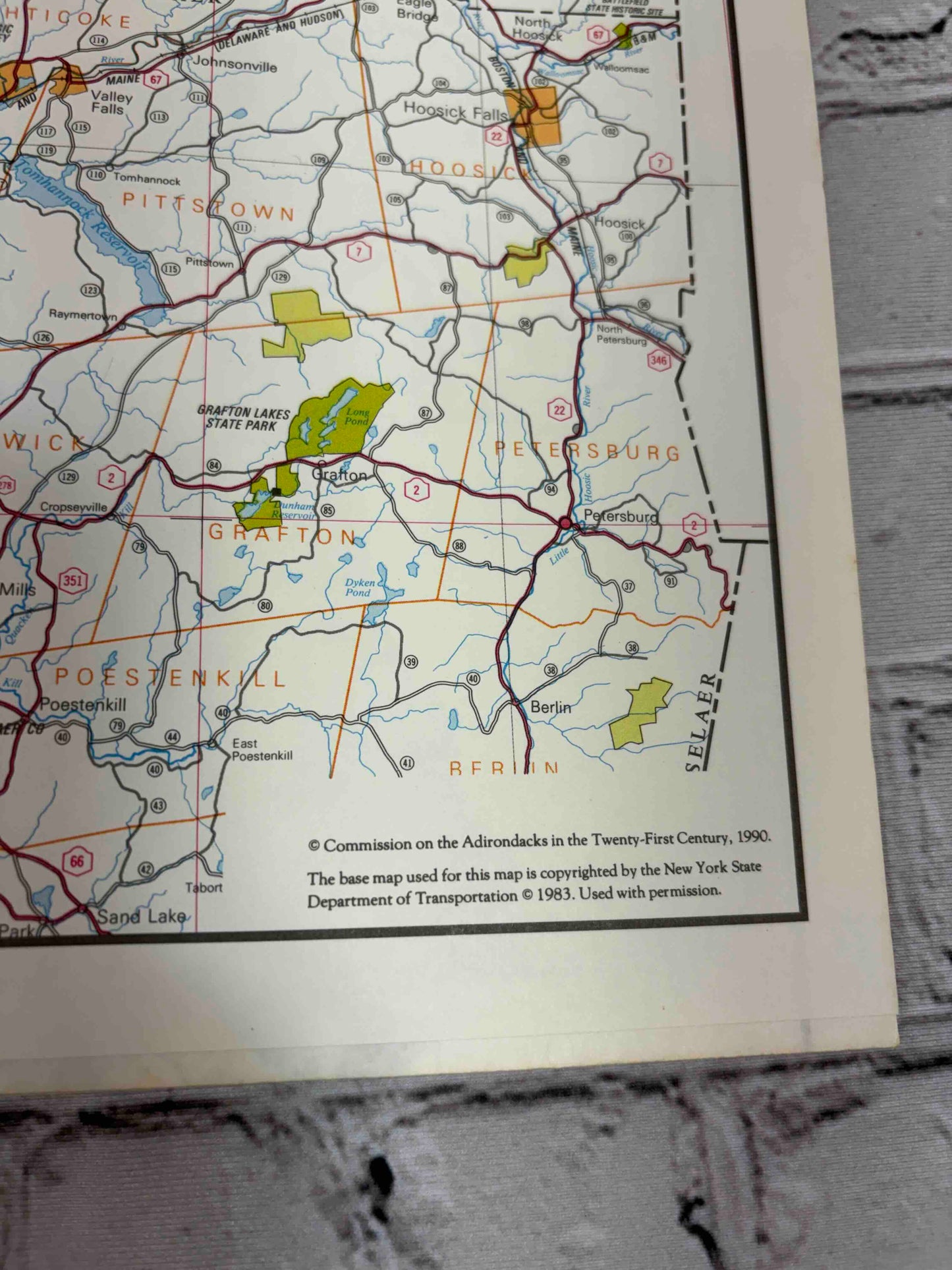 The Adirondack Park in the Twenty First Century w/ Protection Plan Map