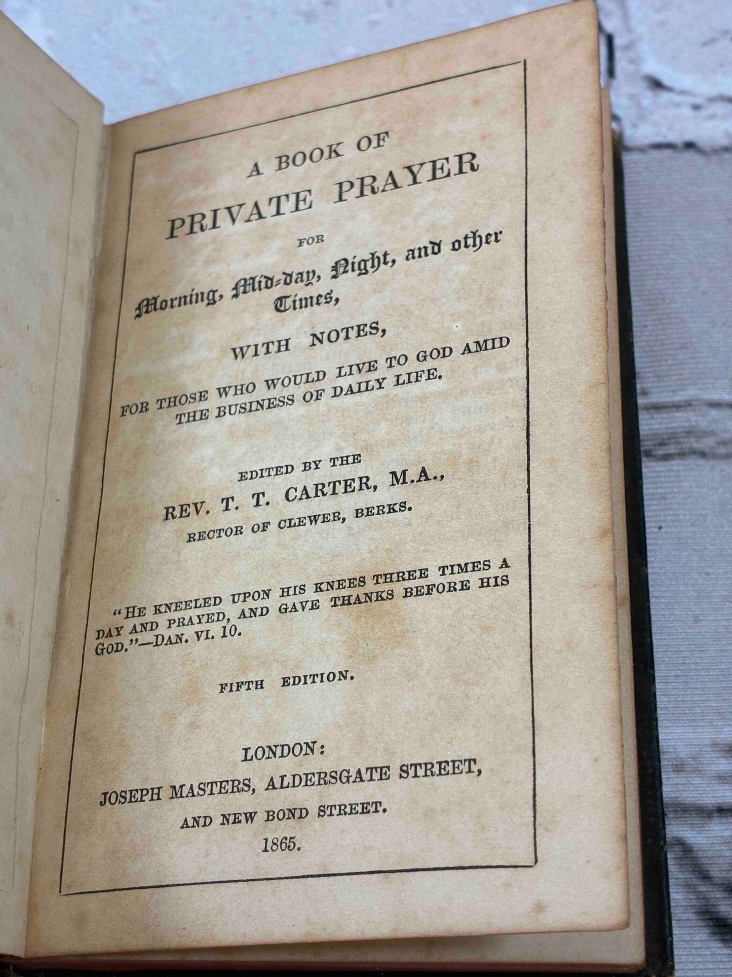 A Book of Private Prayers
