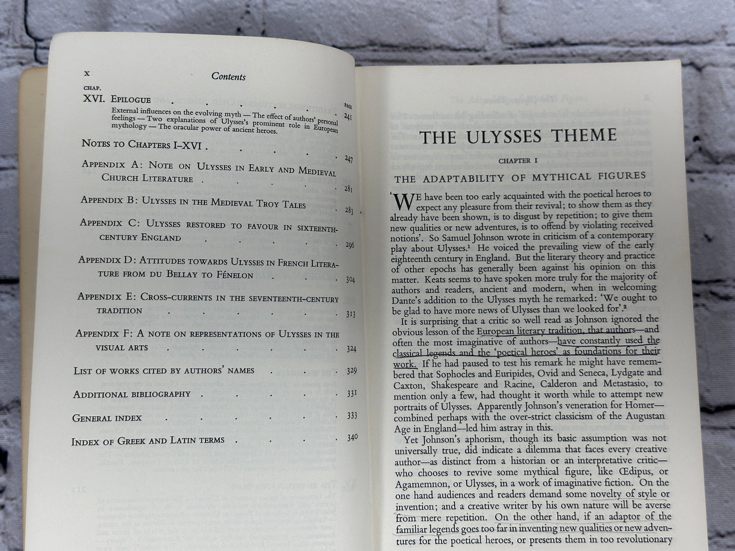 The Ulysses Theme: A study of a Traditional Hero  by W B Stanford [1978]