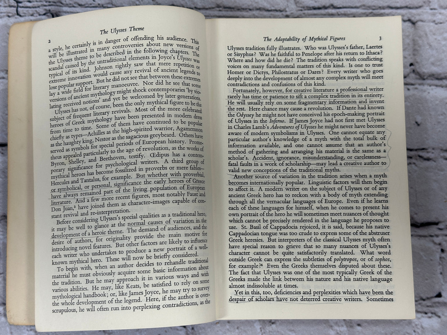 The Ulysses Theme: A study of a Traditional Hero  by W B Stanford [1978]