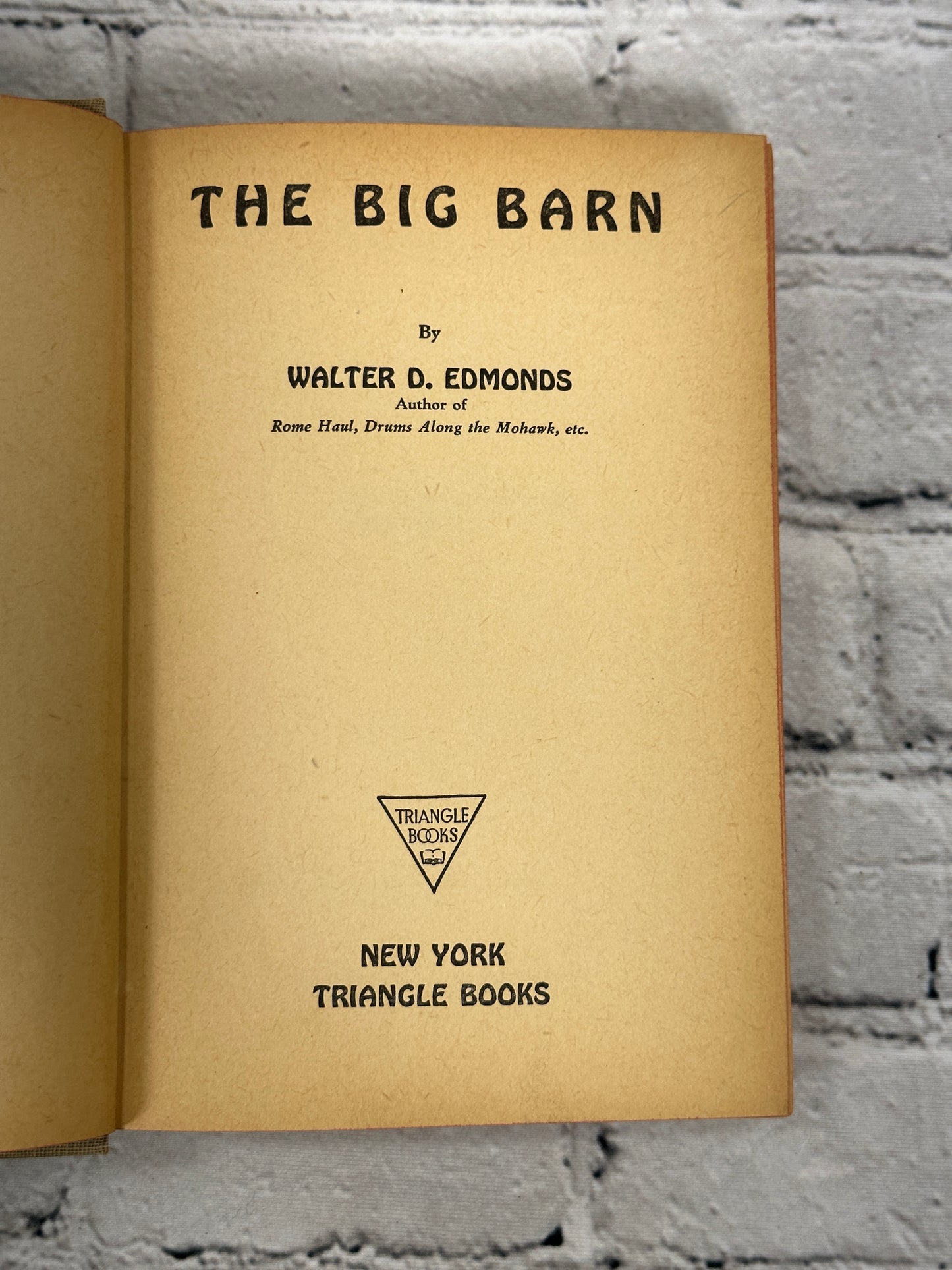 The Big Barn By Walter D. Edmonds [1930]