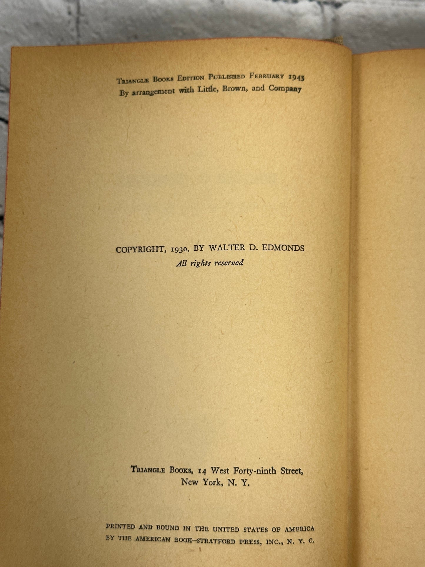 The Big Barn By Walter D. Edmonds [1930]