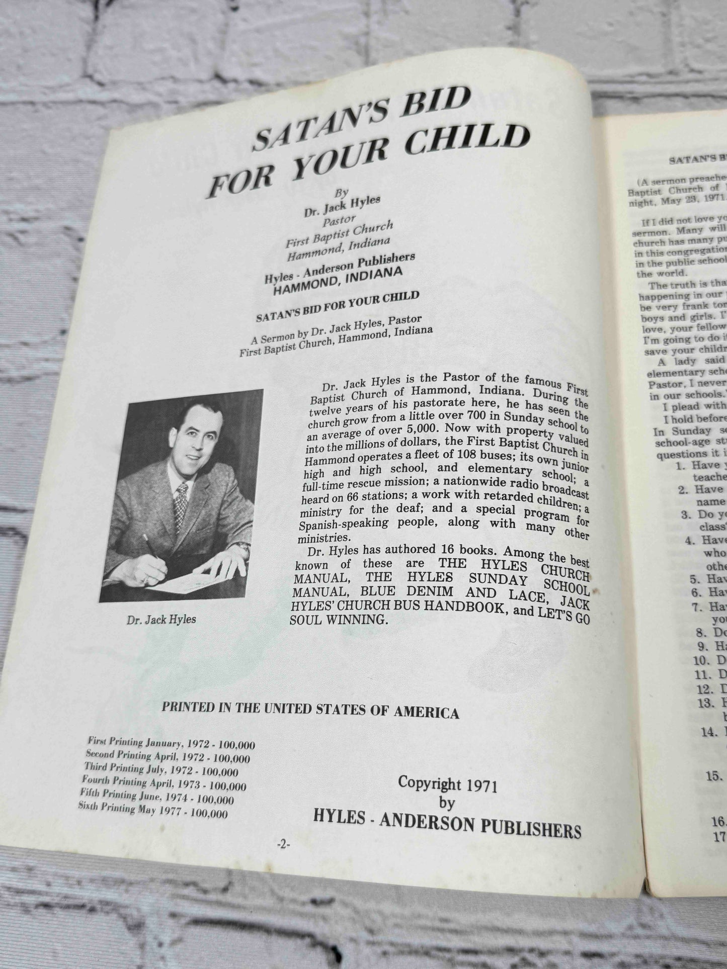 Satan's Bid for Your Child