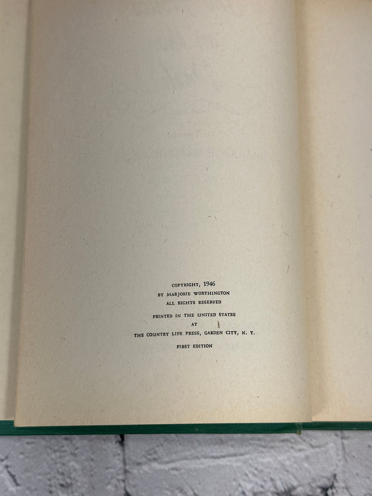 The House on the Park By Marjorie Worthington [1946 · First Edition]