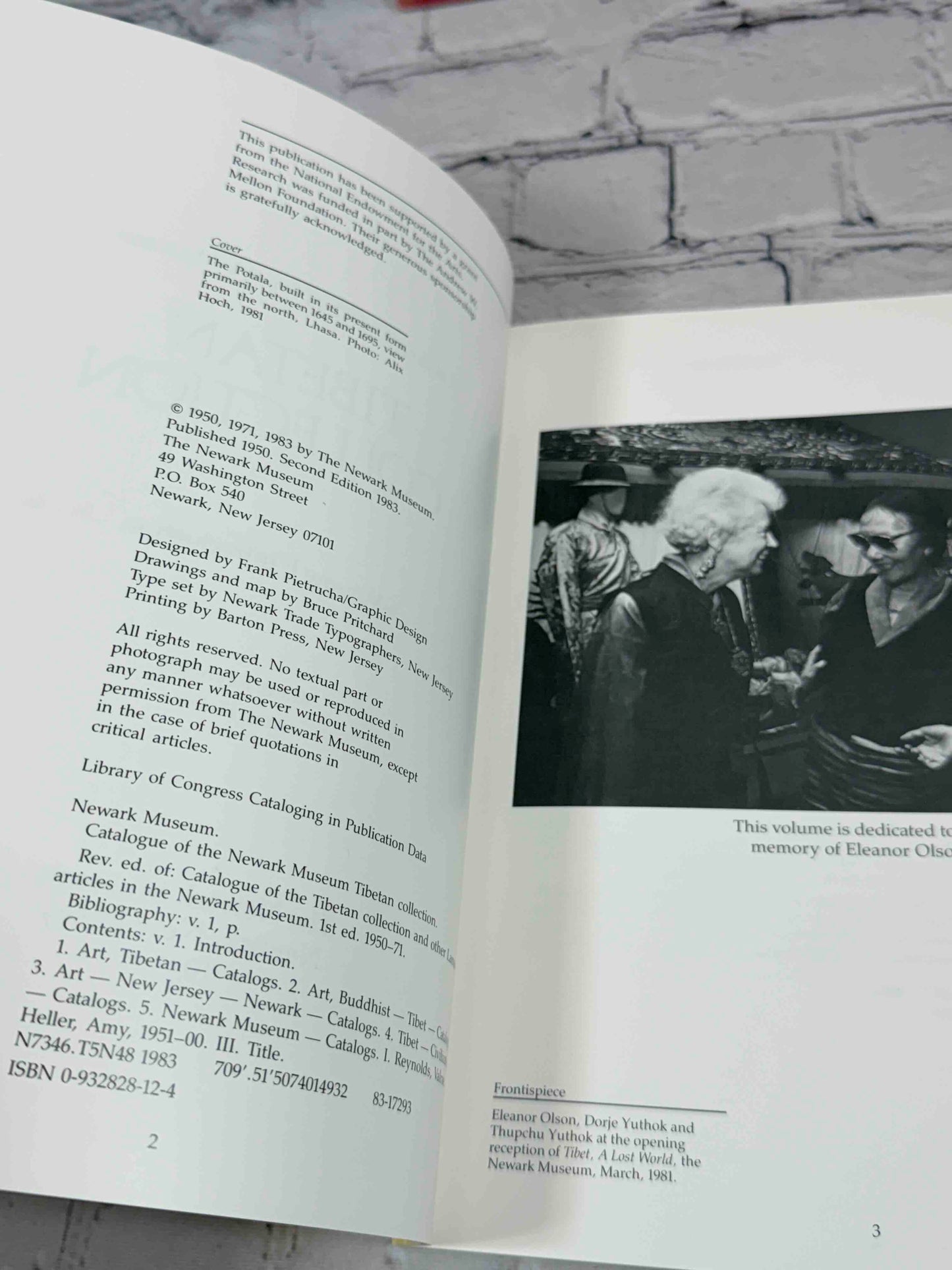 Catalogue of the Newark Museum Tibetan Collection (Volumes 1 - 3)