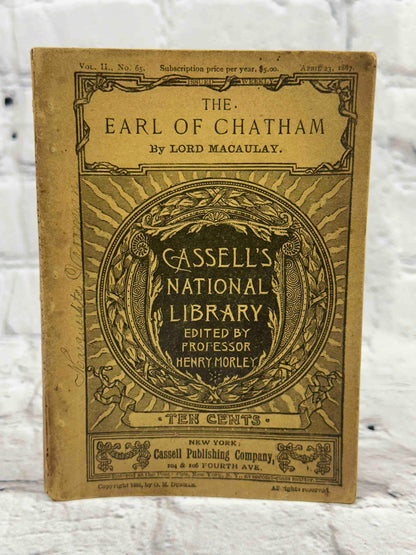The Earl of Chatham (Cassell's National Libary)