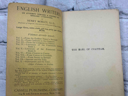 The Earl of Chatham (Cassell's National Libary)