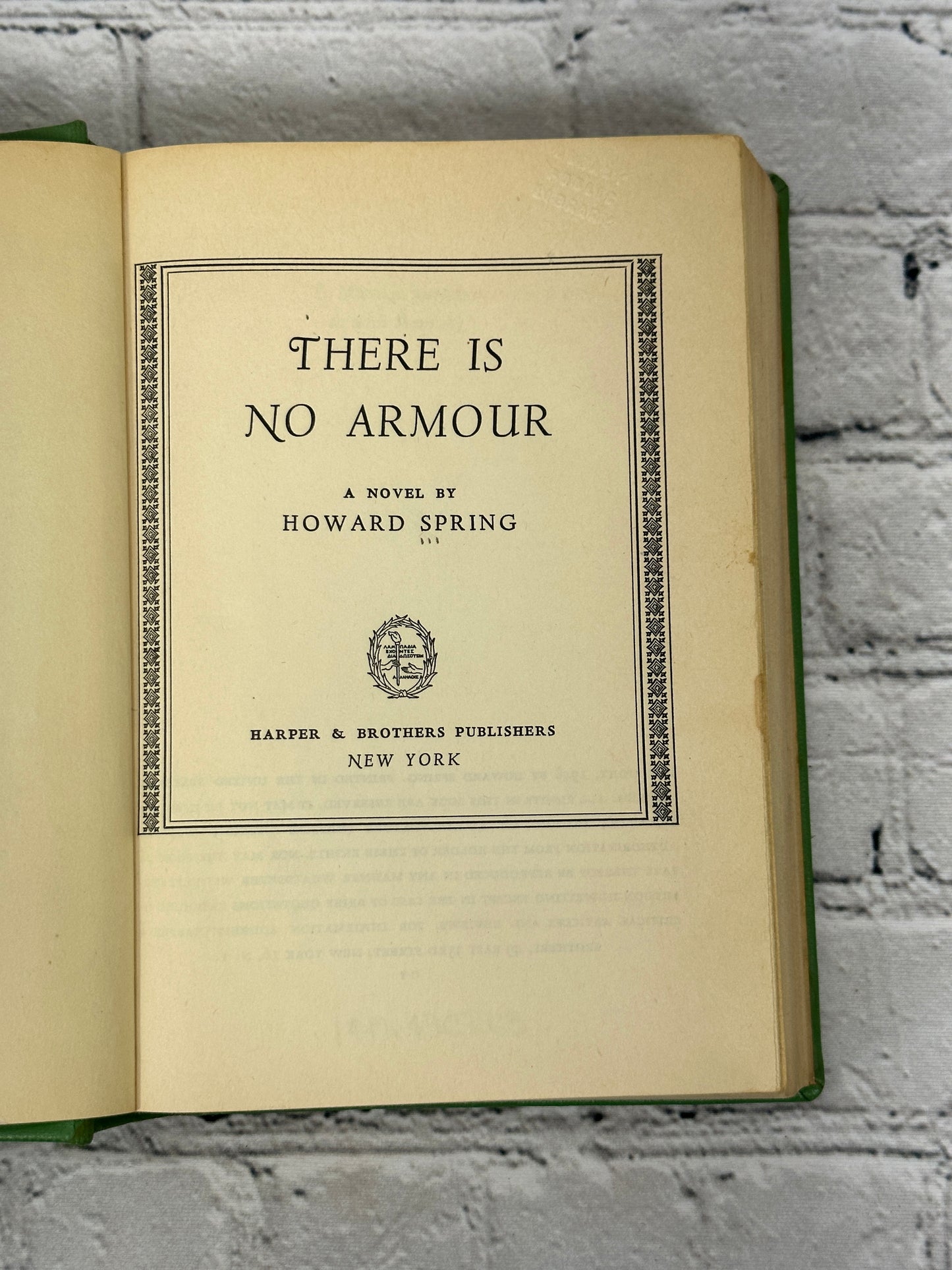 There is No Armor by Howard Spring [1948]