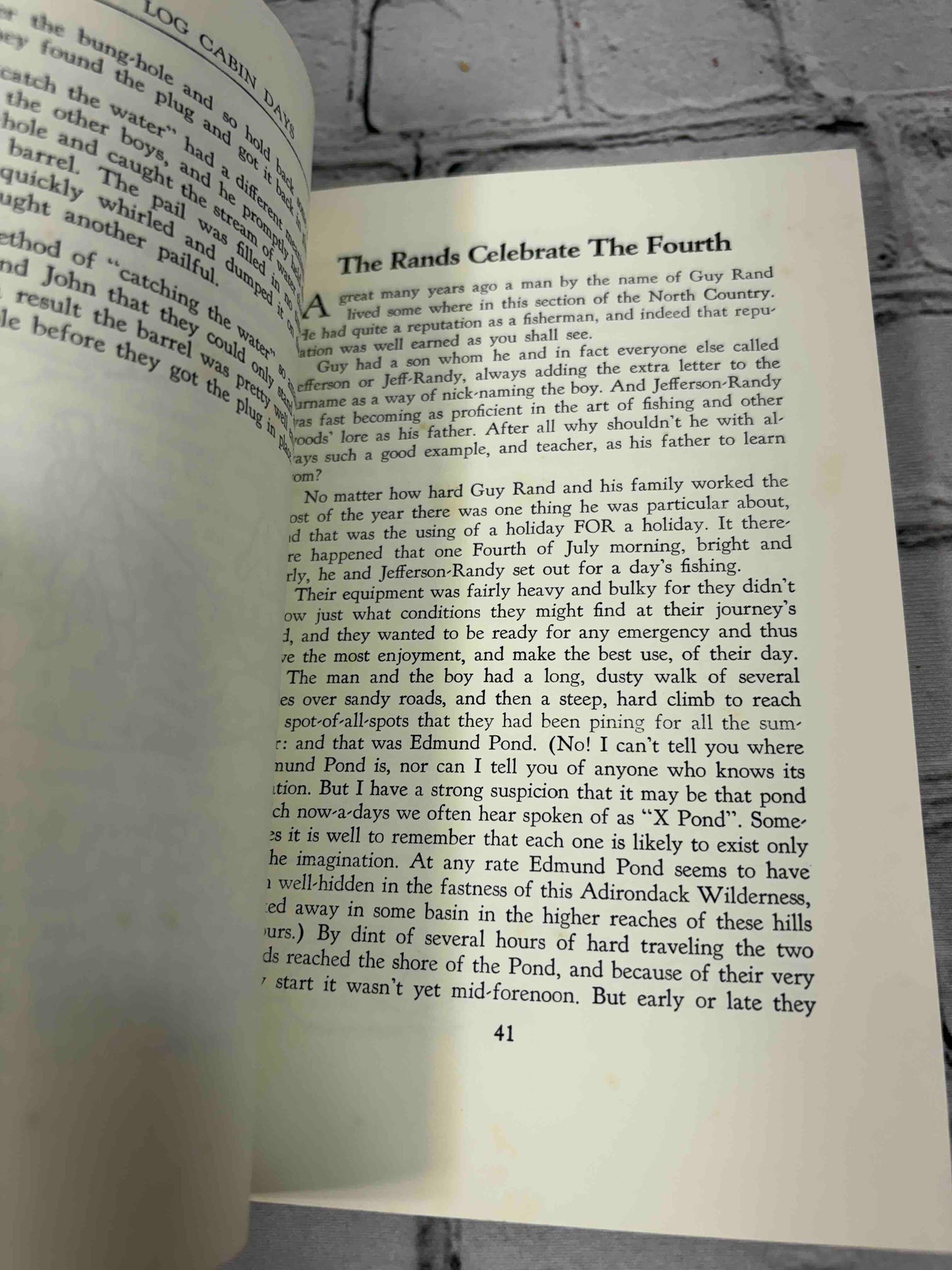 Log Cabin Days Folk Tales of the Adirondacks (Signed)