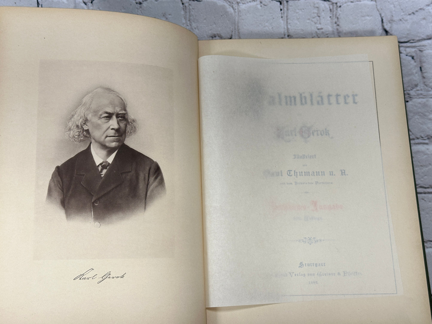 Palmblatter By Karl Gerok [Anniversary Ed. · Religious Poetry · German · 1892]