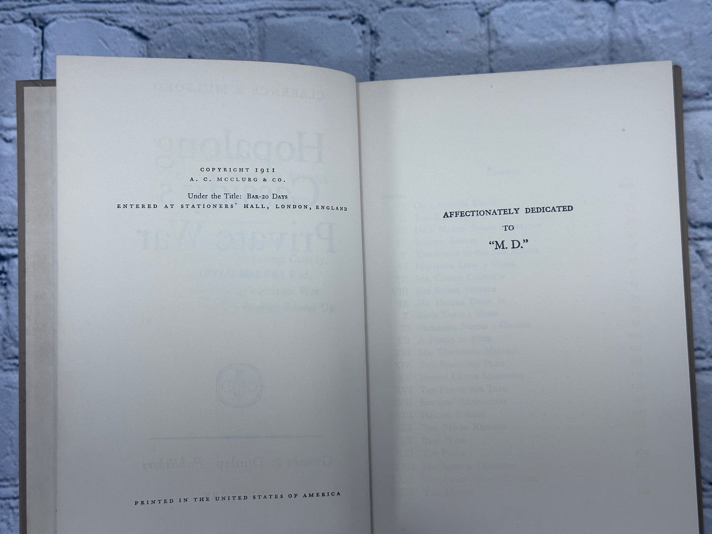 Hopalong Cassidy's Private War [Bar-20 Days] by Clarence E. Mulford [1911]