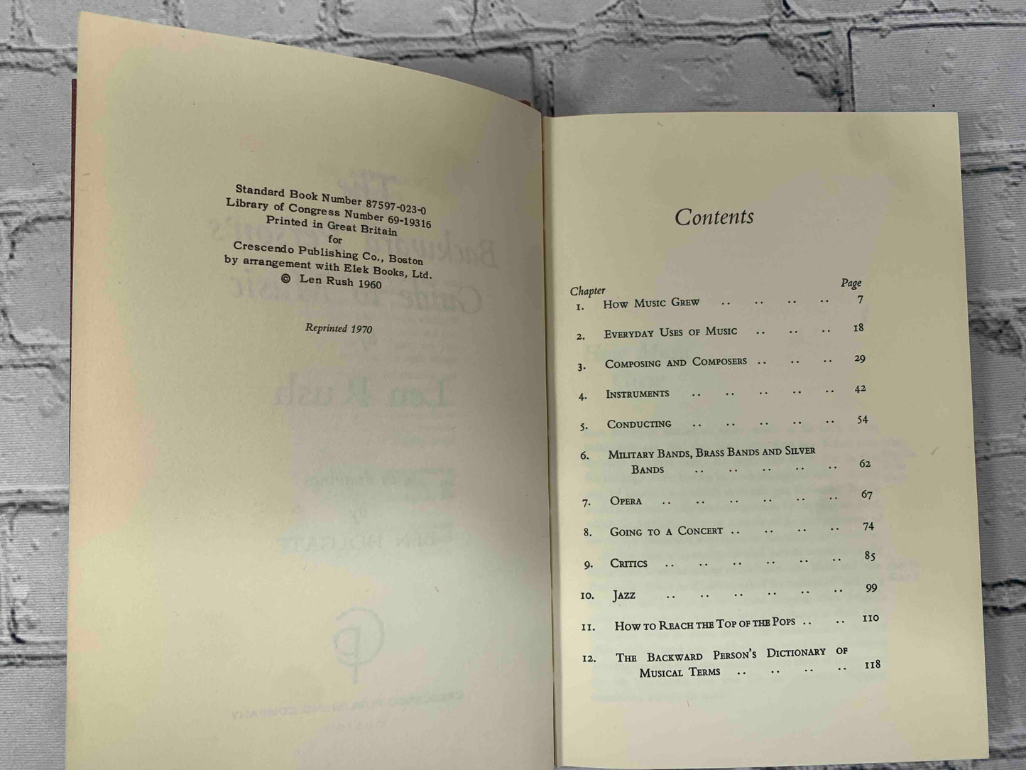 The Backward Person's Guide to music