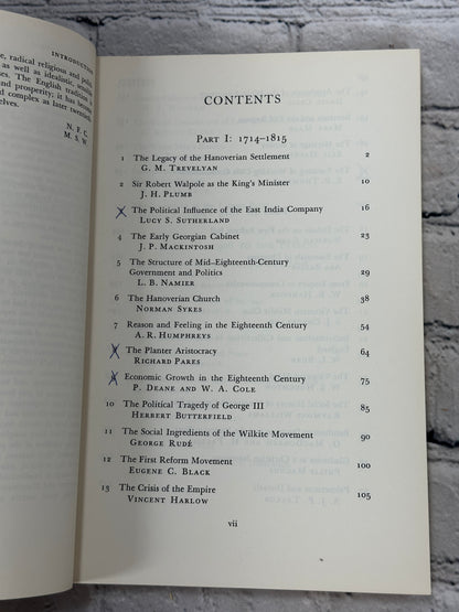 The English Tradition Modern Studies in English History Vol II Since 1714 [1968]