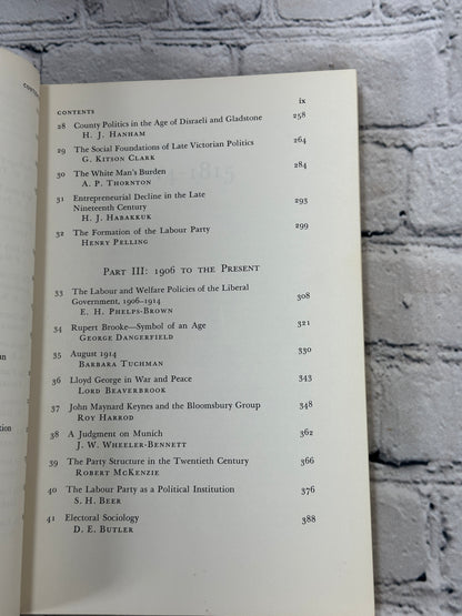 The English Tradition Modern Studies in English History Vol II Since 1714 [1968]