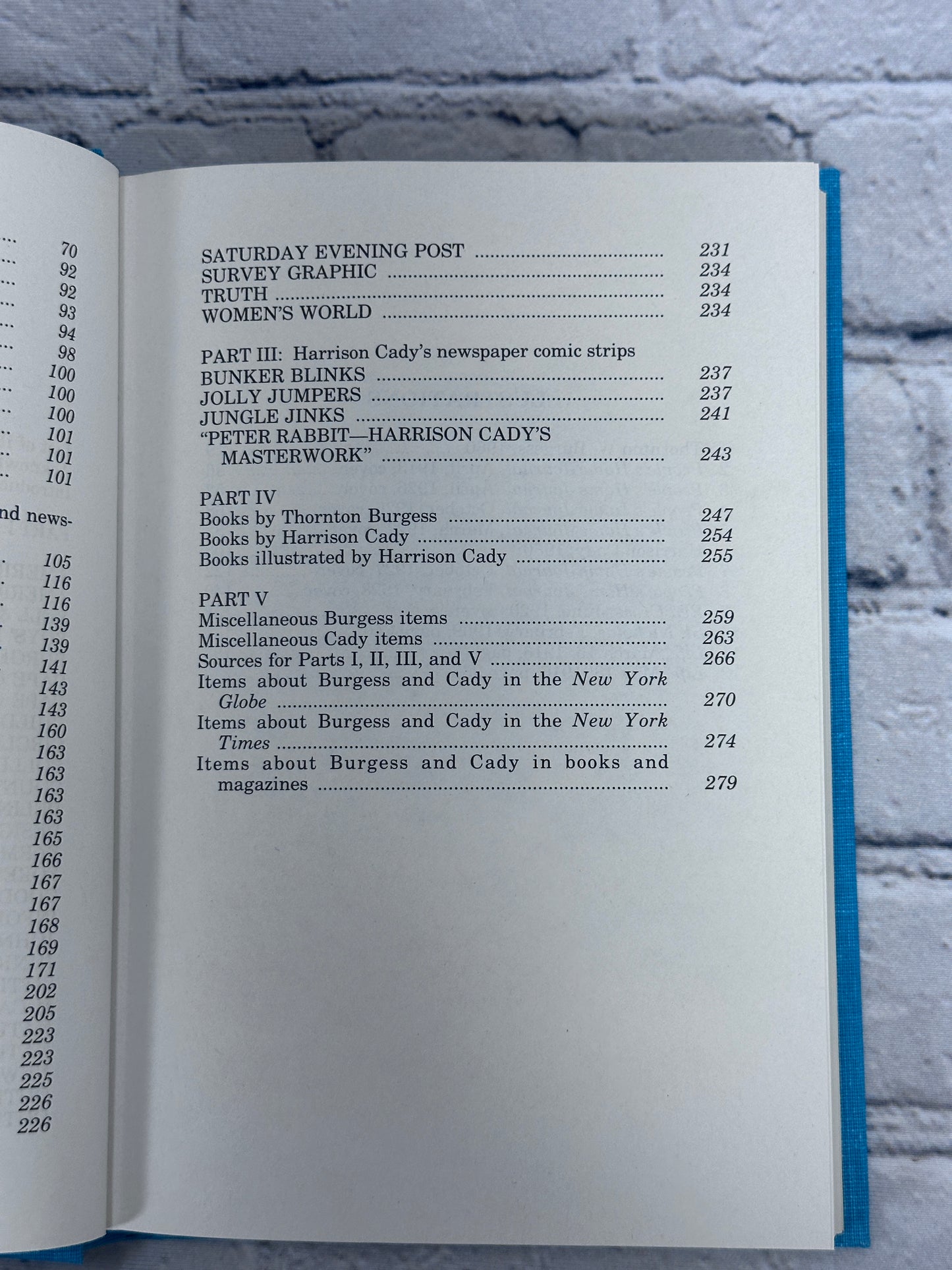 Thornton Burgess Harrison Cady A Book, Magazine and Newspaper Bibliography By Michael Dowhan [Signed · 1990]