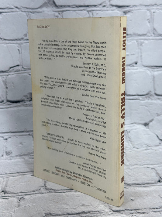Tally's Corner: A Study of Negro Streetcorner Men by Elliot Liebow [1967]