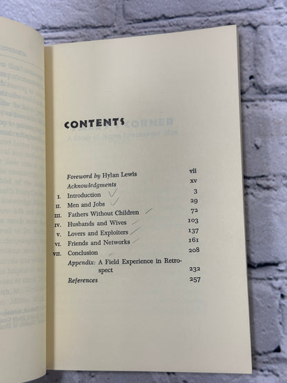 Tally's Corner: A Study of Negro Streetcorner Men by Elliot Liebow [1967]