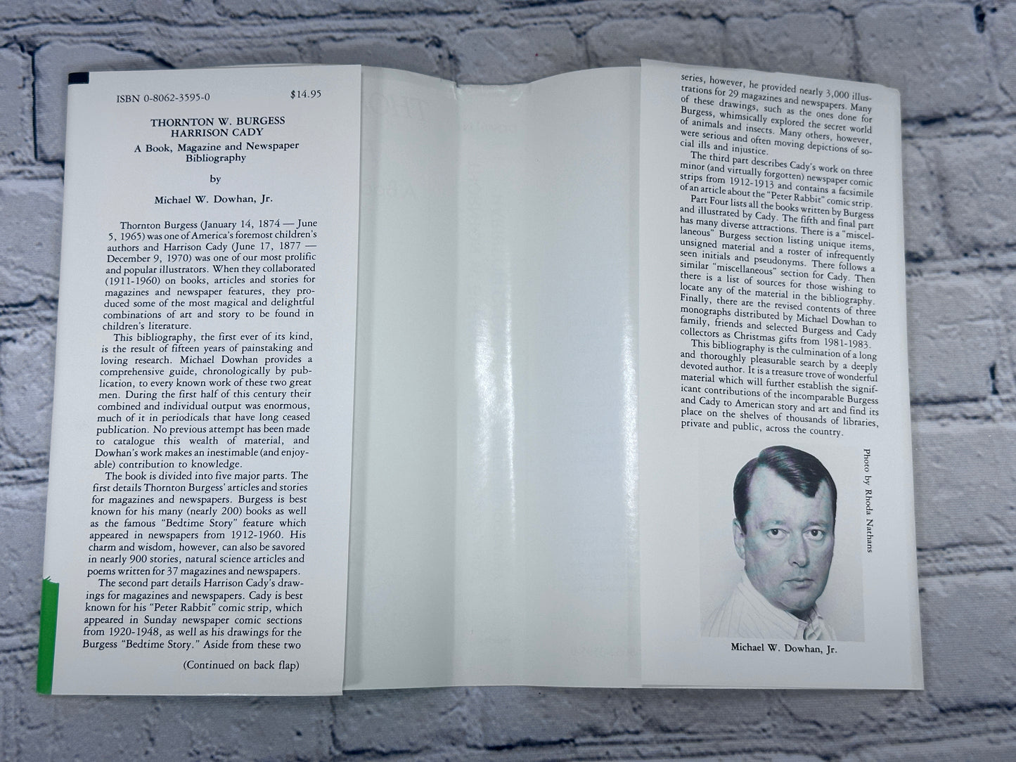 Thornton Burgess Harrison Cady A Book, Magazine and Newspaper Bibliography By Michael Dowhan [Signed · 1990]