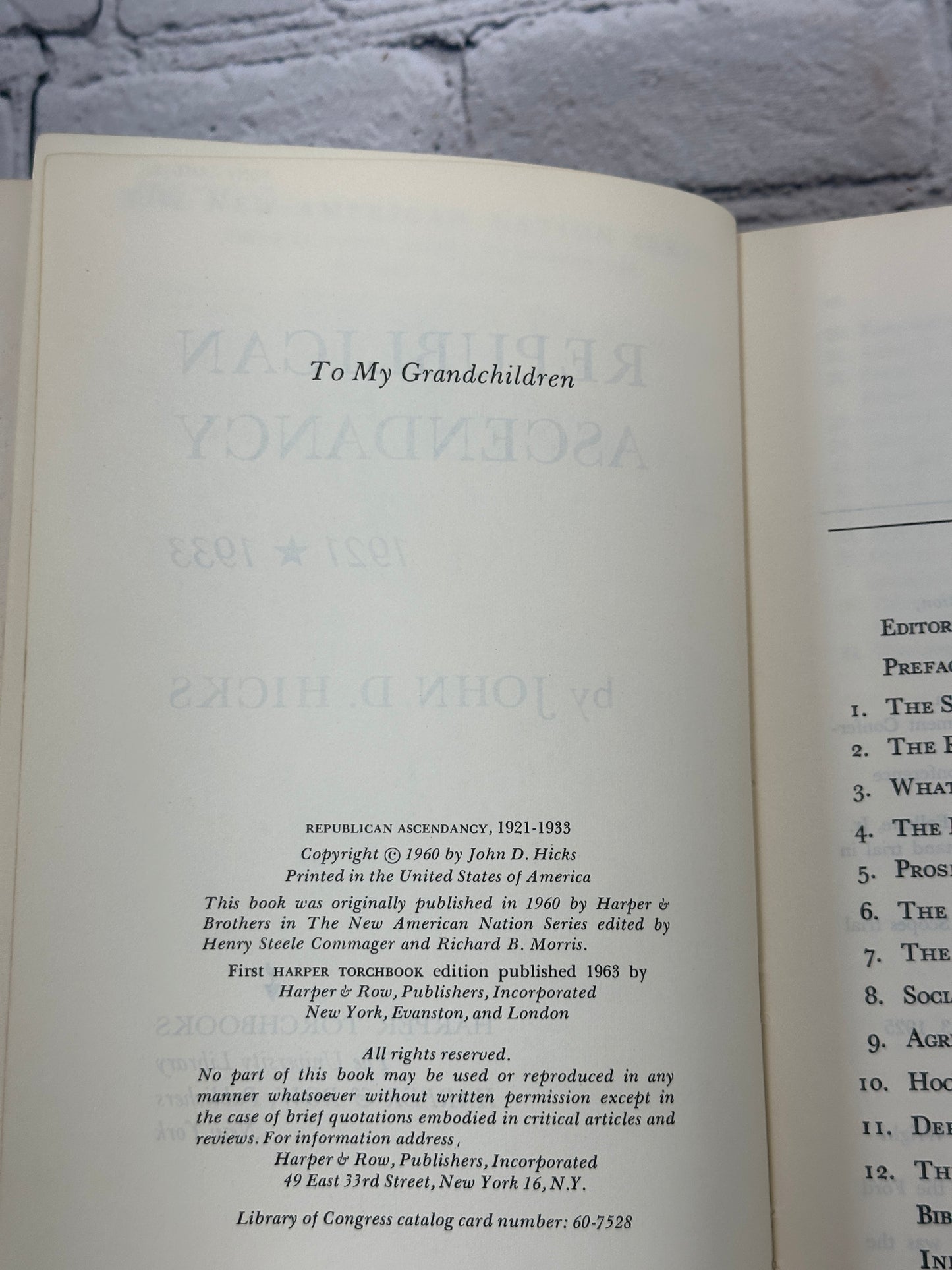 Republican Ascendancy by John D Hicks [1963]