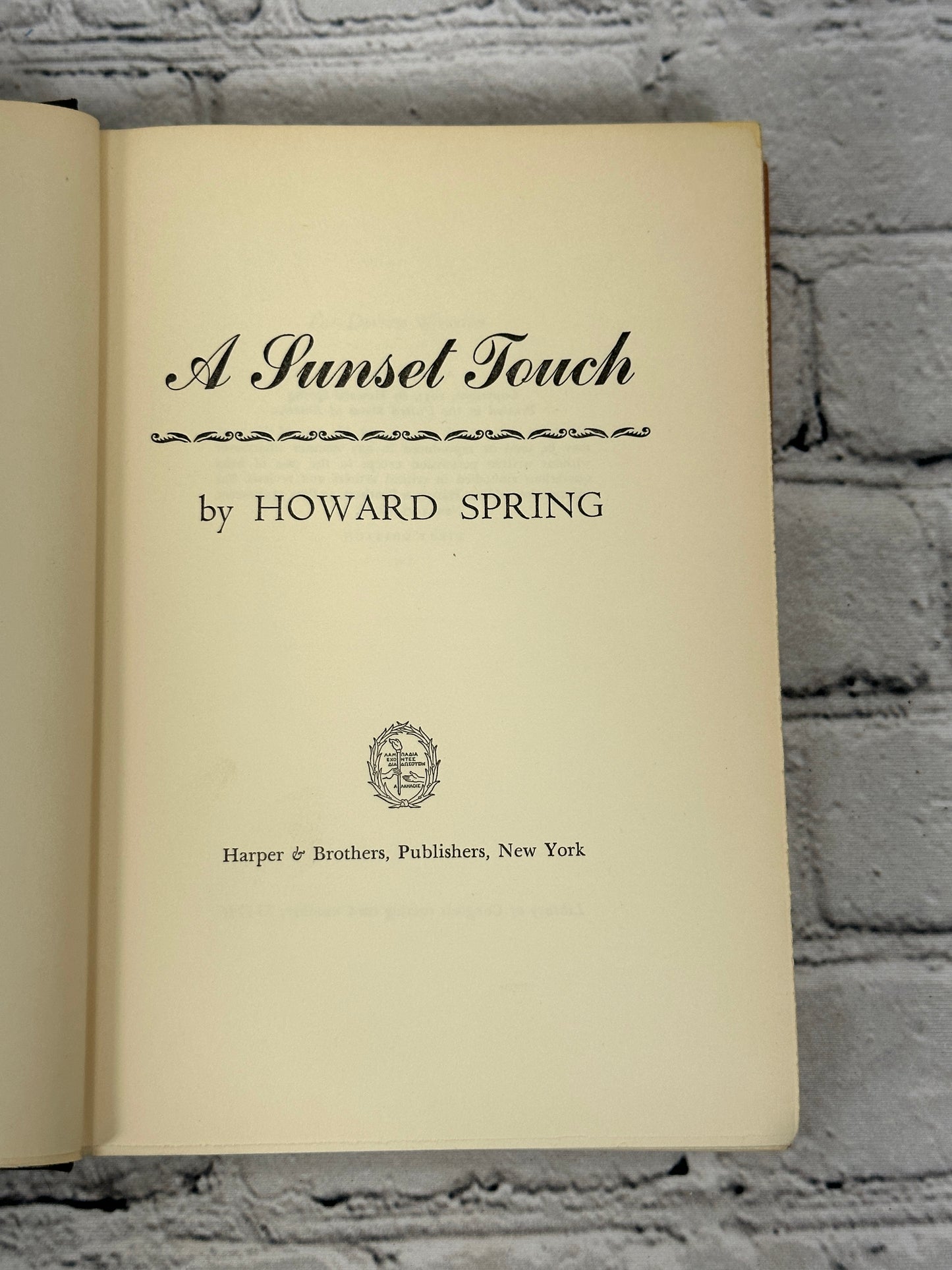 A Sunset Touch by Howard Spring [1953 · 1st Edition]