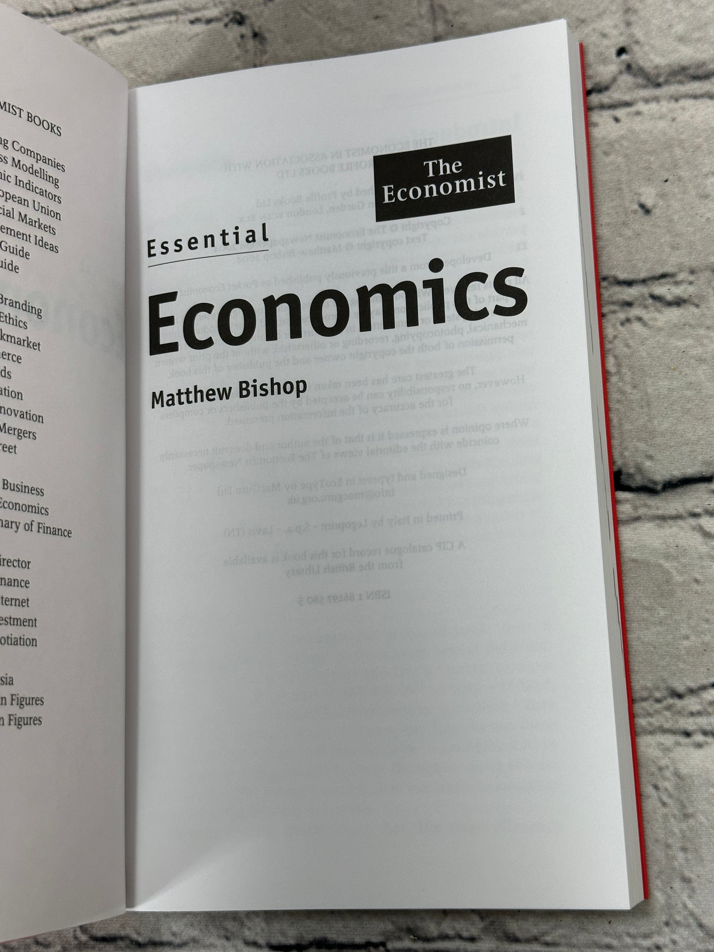 The Economist: Essential Economics by Matthew Bishop [2004]