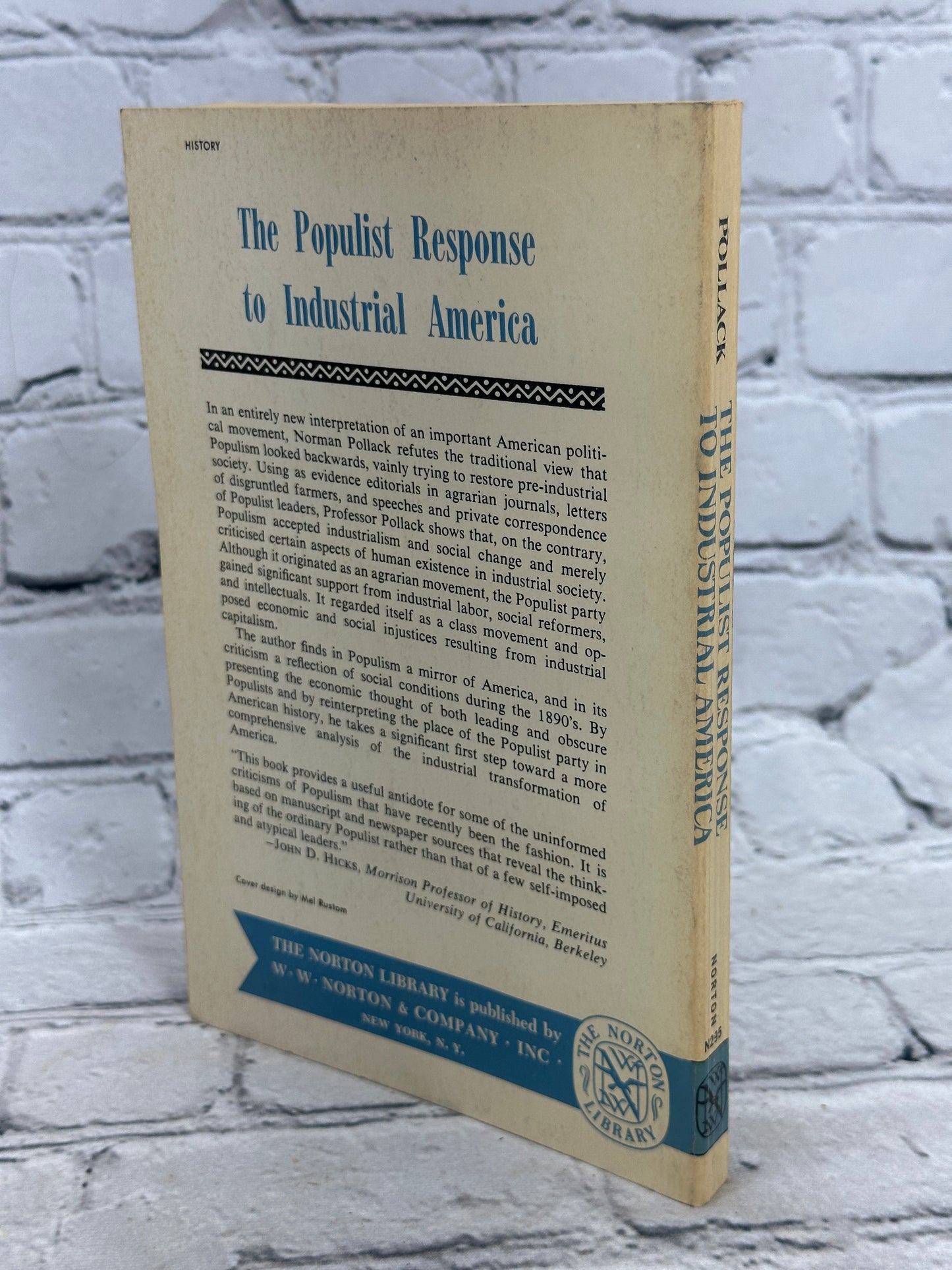 The Populist Response to Industrial America by Norman Pollack [1966]