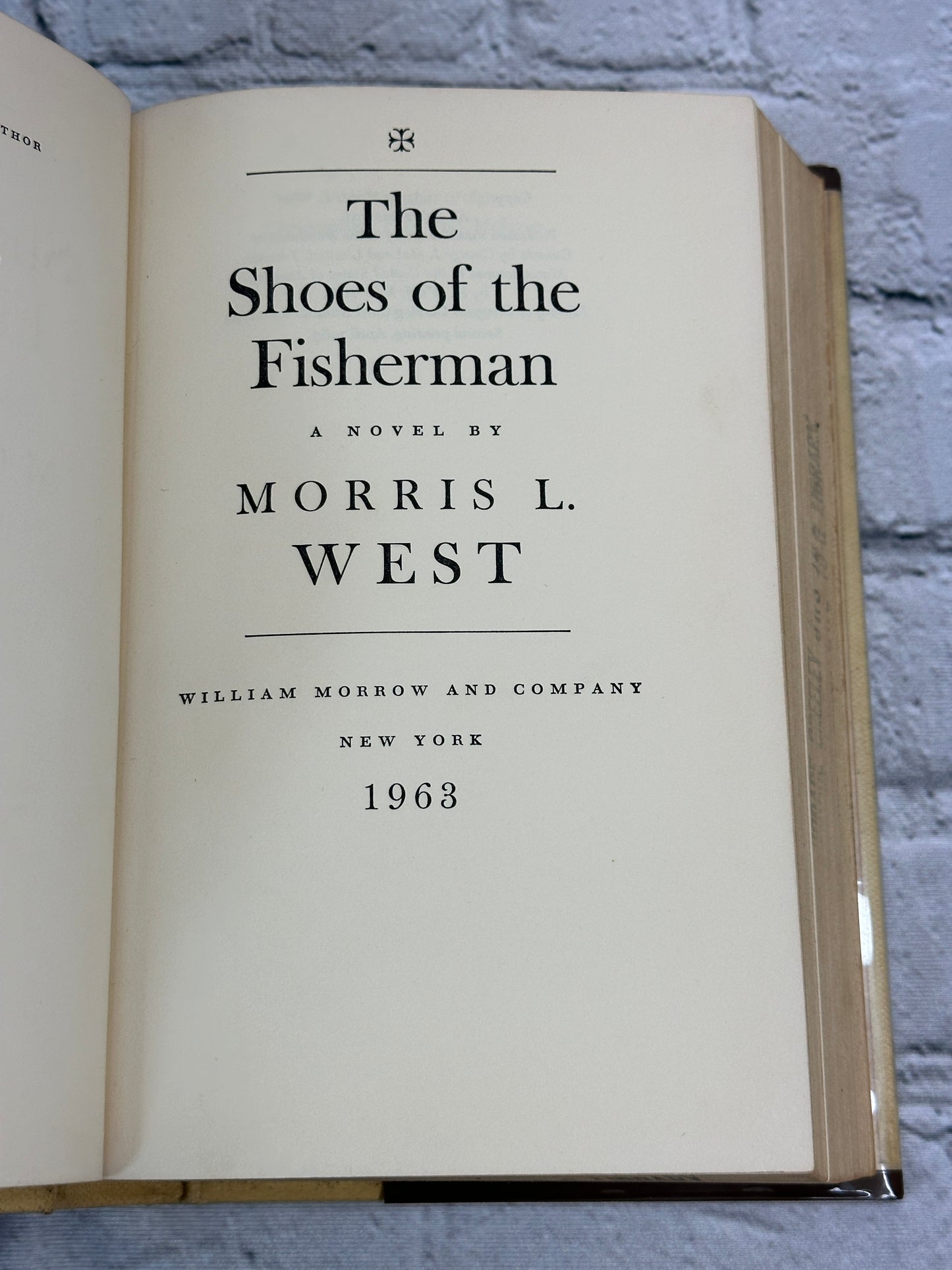 The Shoes of the Fisherman by Morris L. West [1963 · First Edition · Ex-Library]