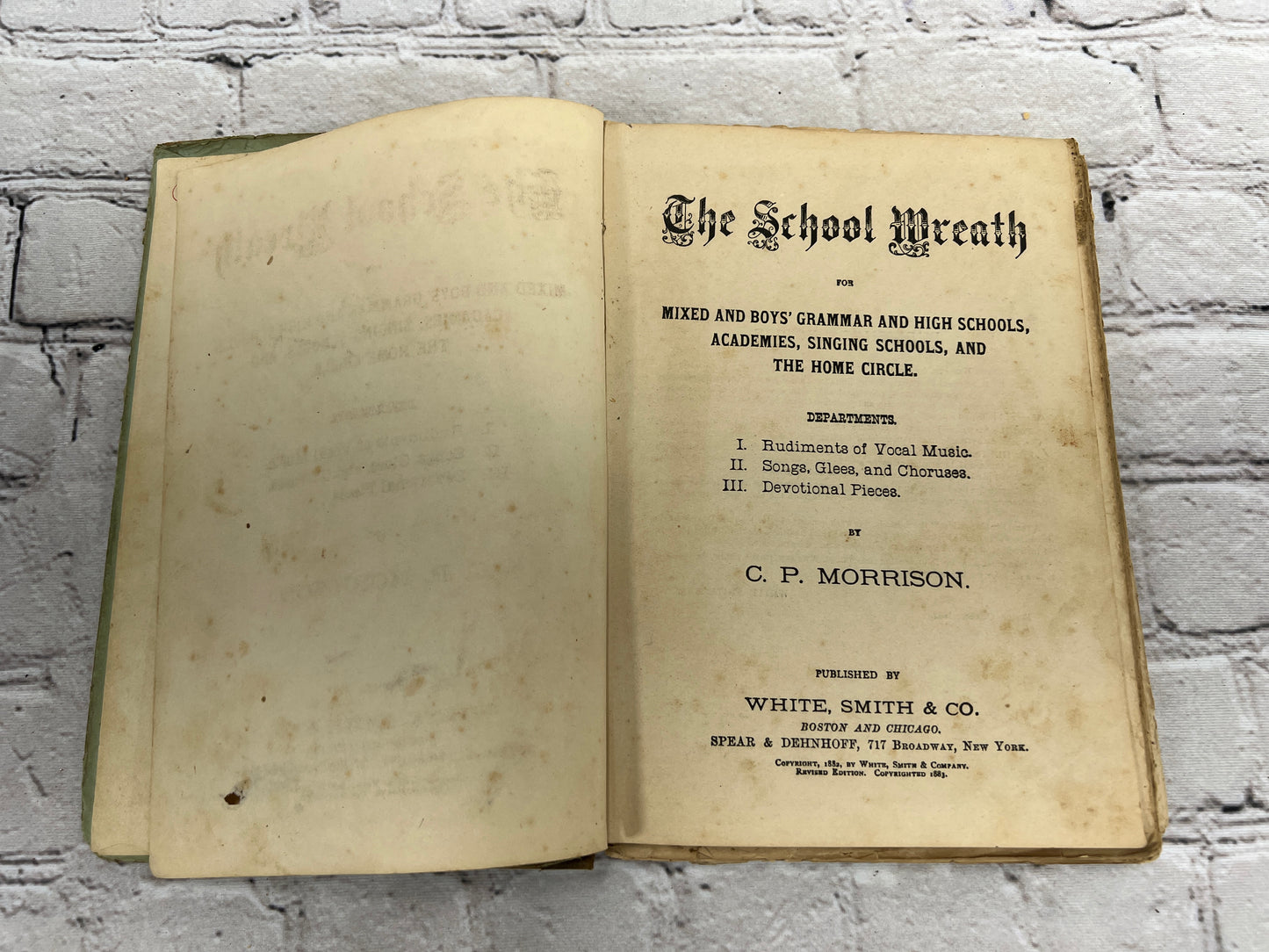 School Wreath, For Mixed Boys' Grammar and High Schools by C. P. Morrison [1883]