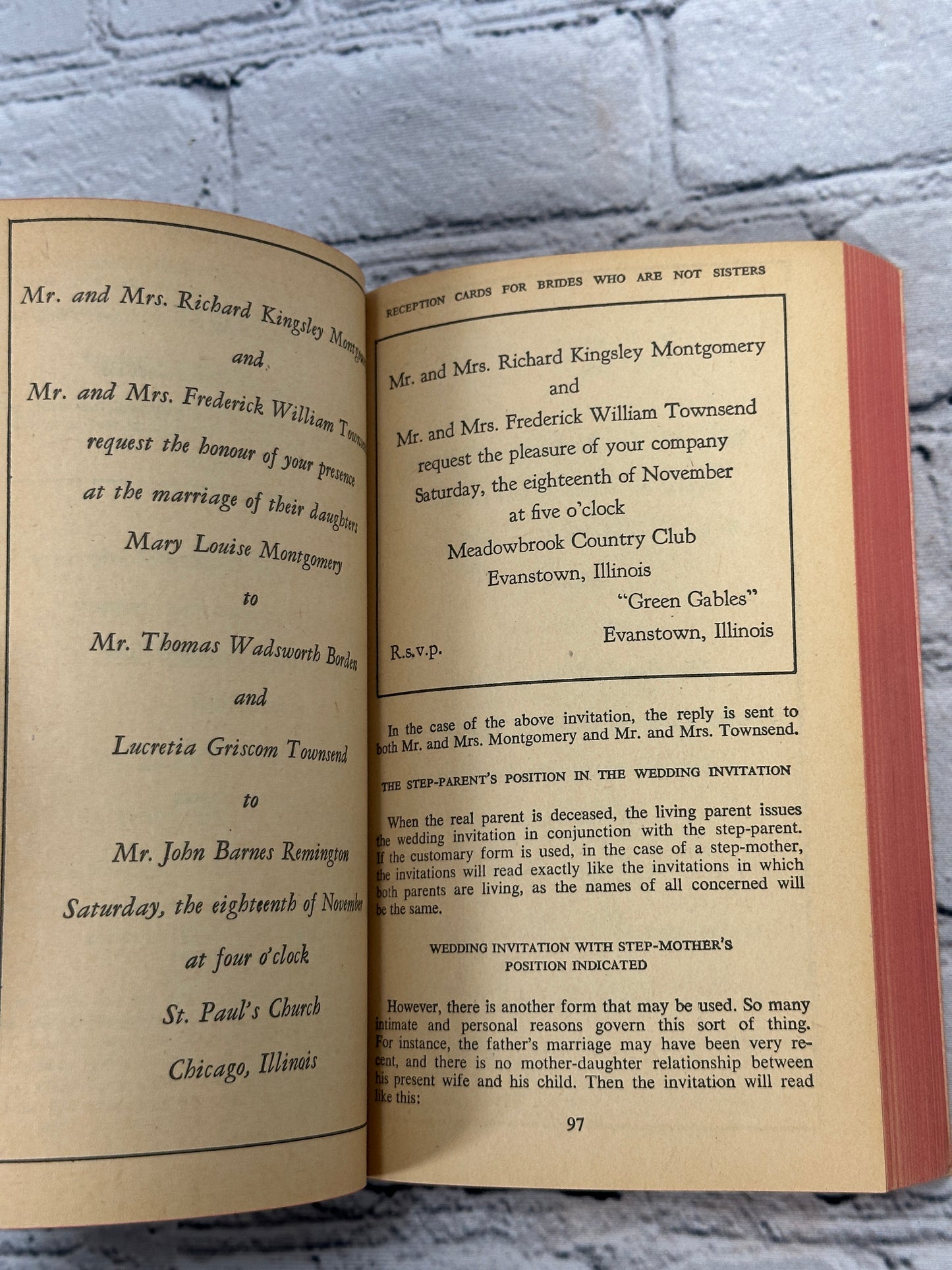 Wedding Etiquette Complete by Marguerite Bentley [1968]