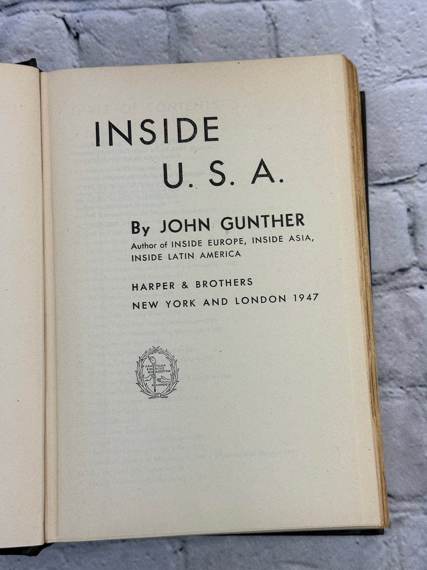 Inside USA by John Gunther [1947 · First Edition]